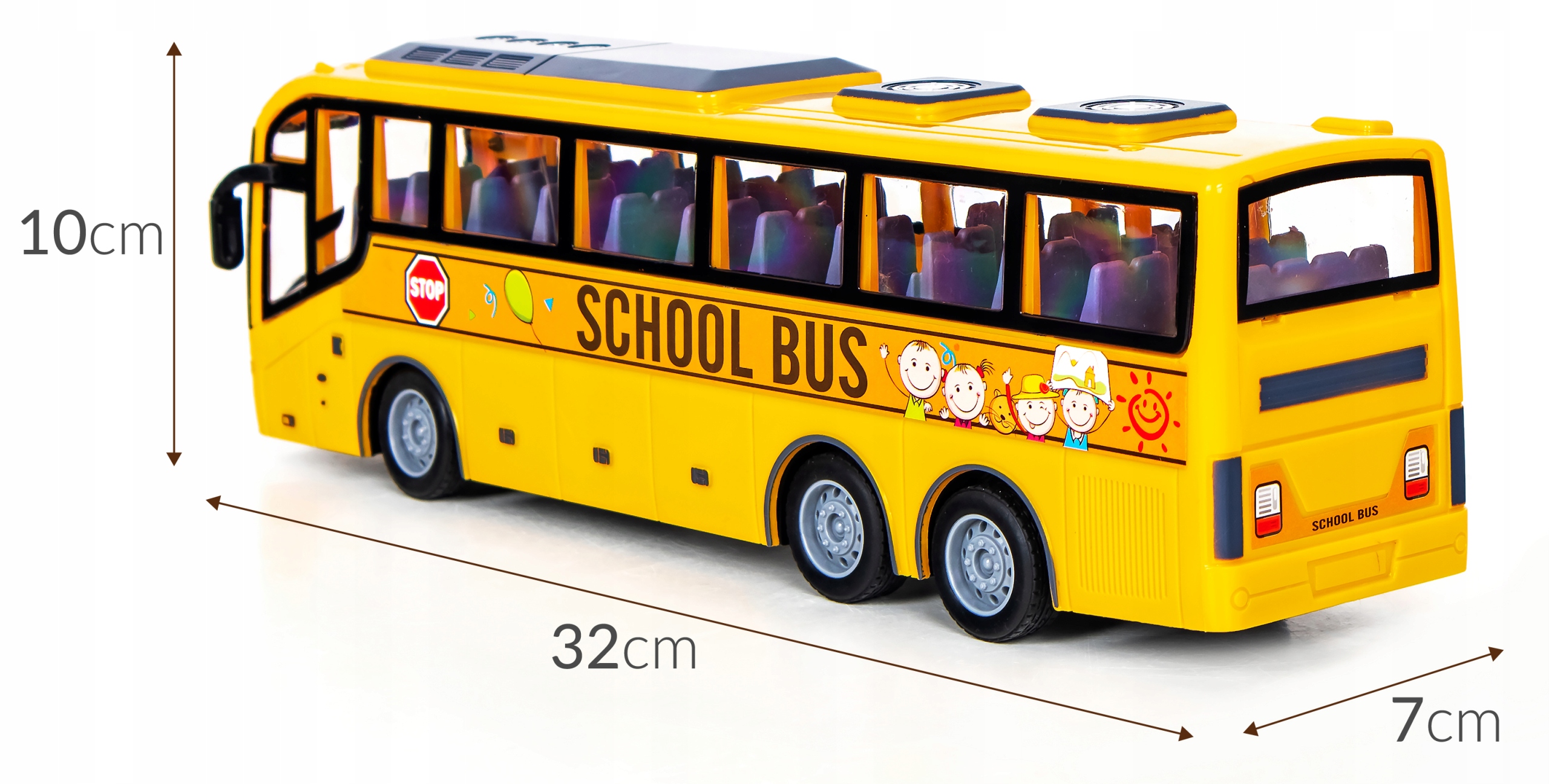 Zdalnie sterowany autobus z światłami LED Sapphire Kids SK-80