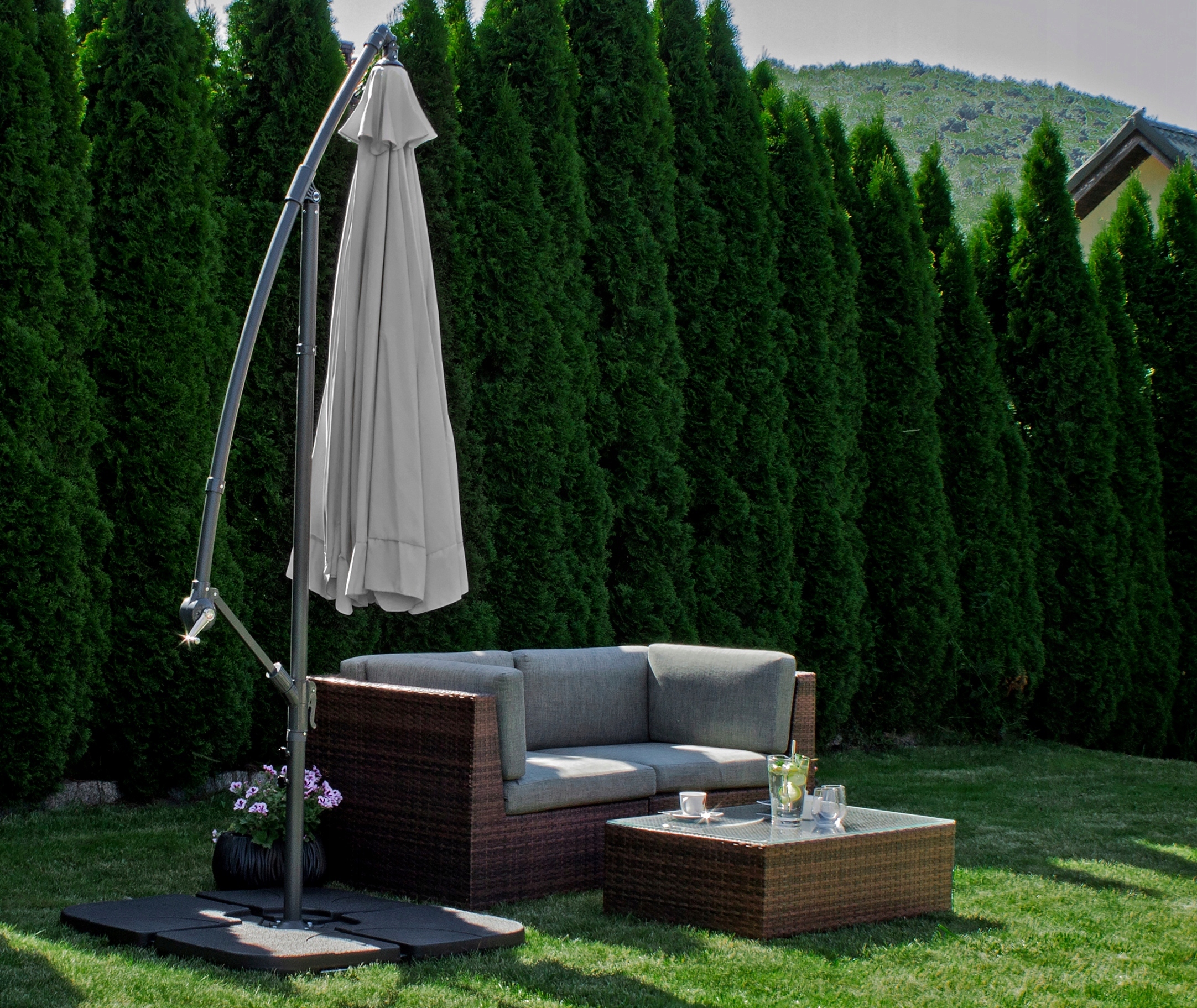 Duży parasol ogrodowy Sapphire ST-2020 Capri 350 cm