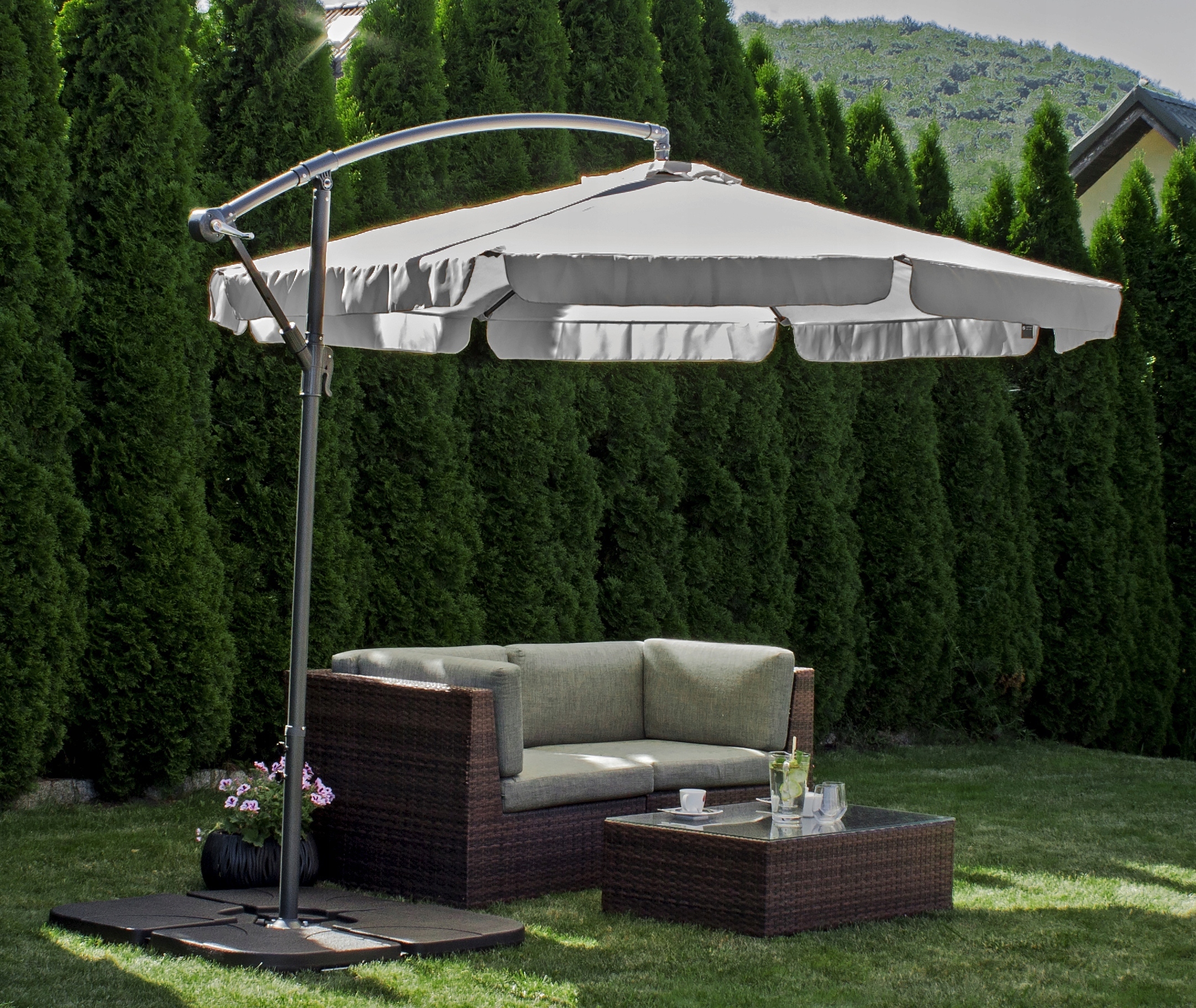 Duży parasol ogrodowy Sapphire ST-2020 Capri 350 cm