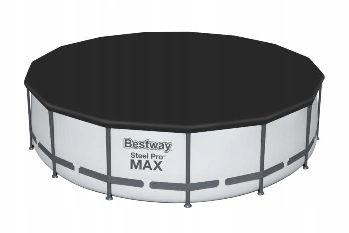 Basen ogrodowy stelażowy Bestway Steel Max 15FT 56438 457x122cm + pompa z filtrem 58386