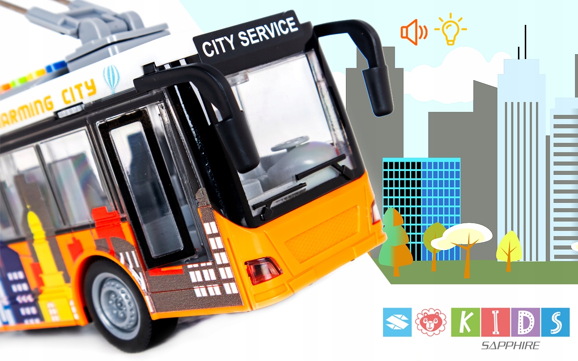 Autobus widokowy LED dźwięki Sapphire Kids SK-107 Autobus widokowy LED dźwięki Sapphire Kids SK-107