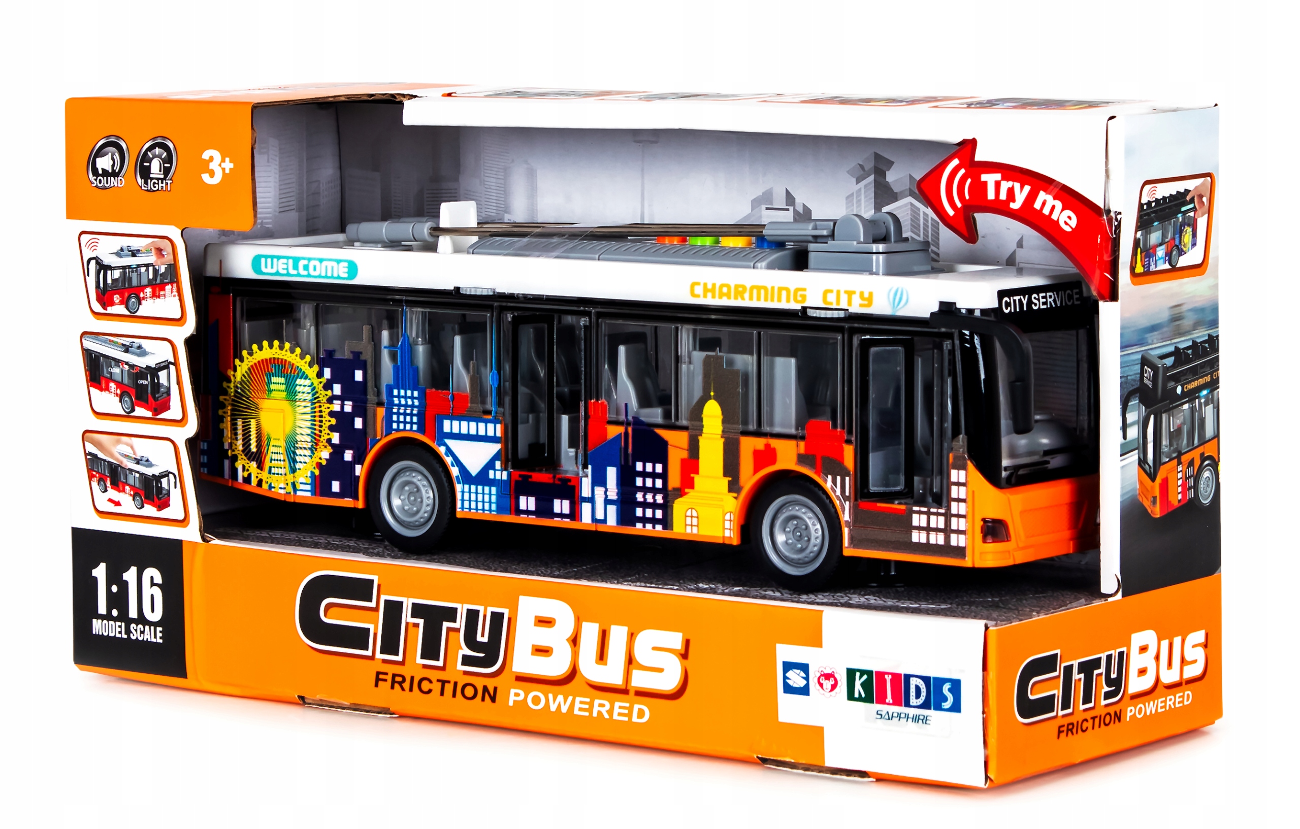 Autobus widokowy LED dźwięki Sapphire Kids SK-107 Autobus widokowy LED dźwięki Sapphire Kids SK-107