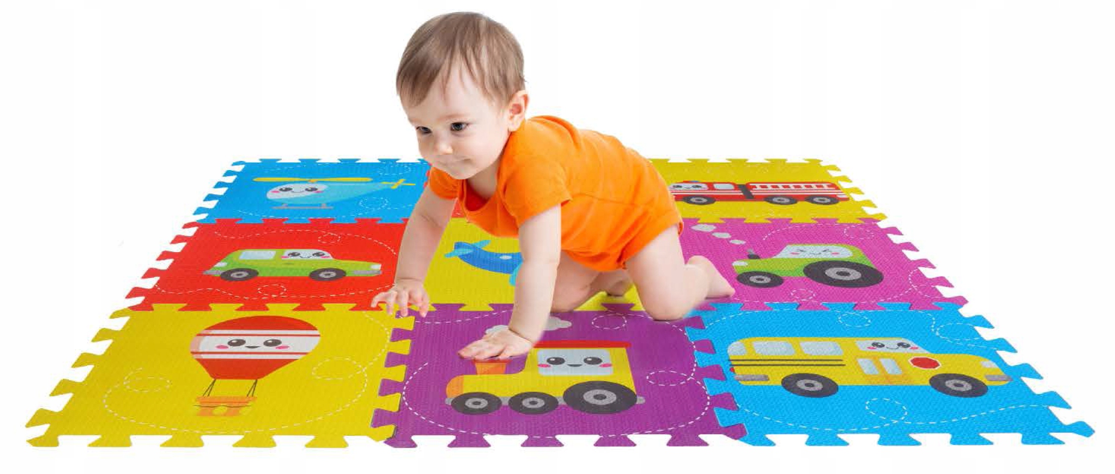 Podłogowa mata puzzle dla dzieci Sapphire Kids SK-85 - Vehicle