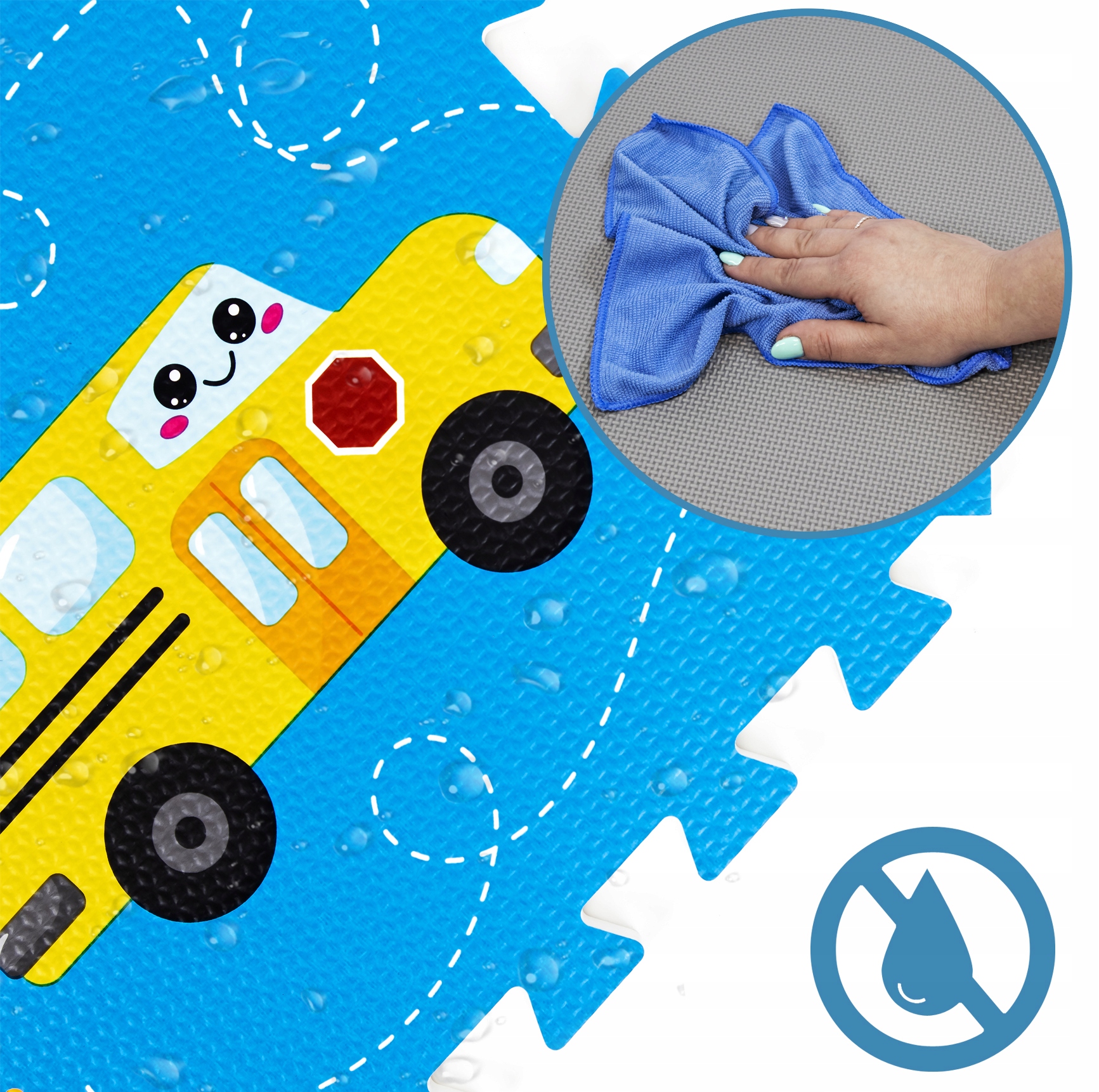 Podłogowa mata puzzle dla dzieci Sapphire Kids SK-85 - Vehicle