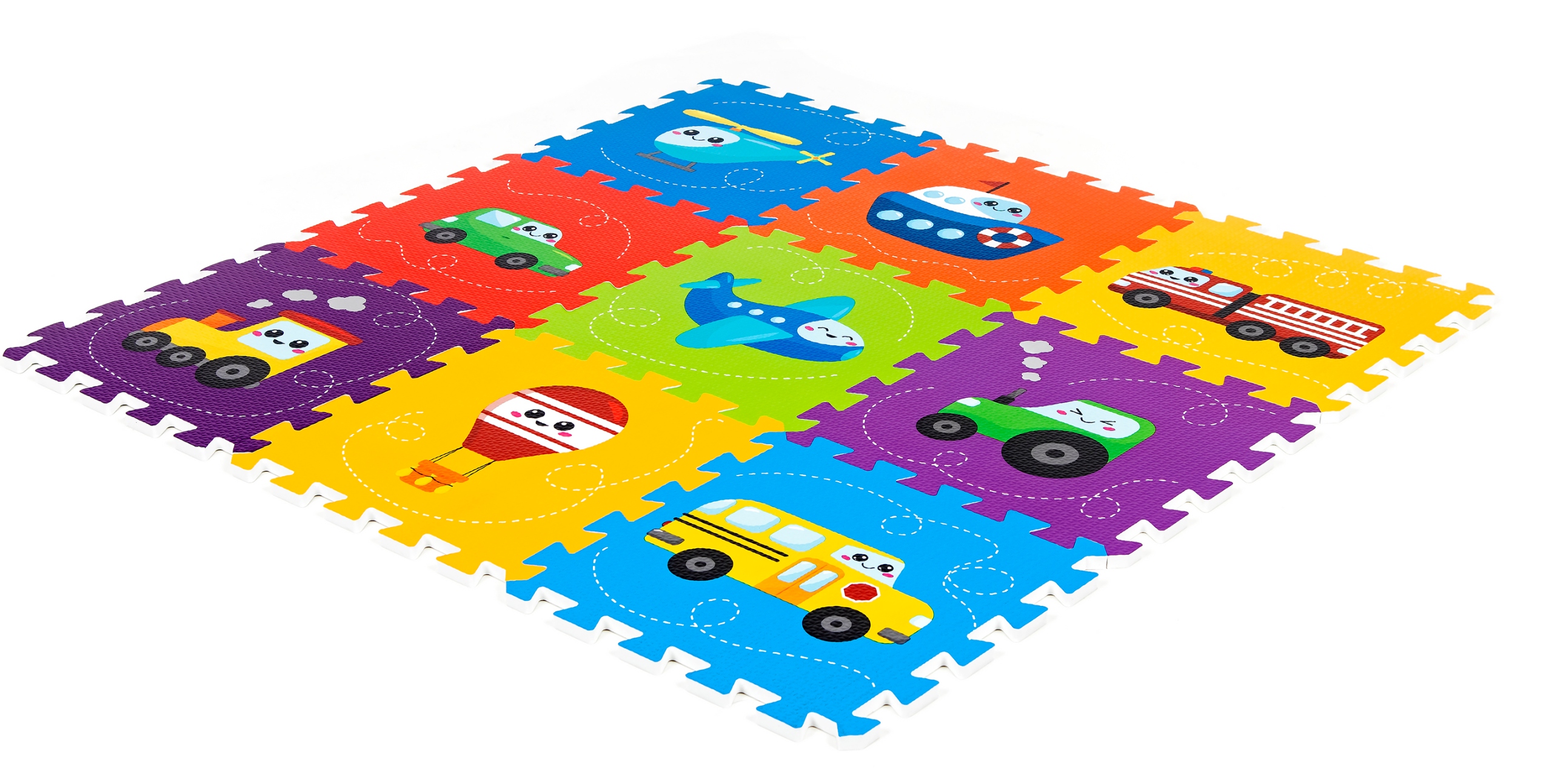 Podłogowa mata puzzle dla dzieci Sapphire Kids SK-85 - Vehicle