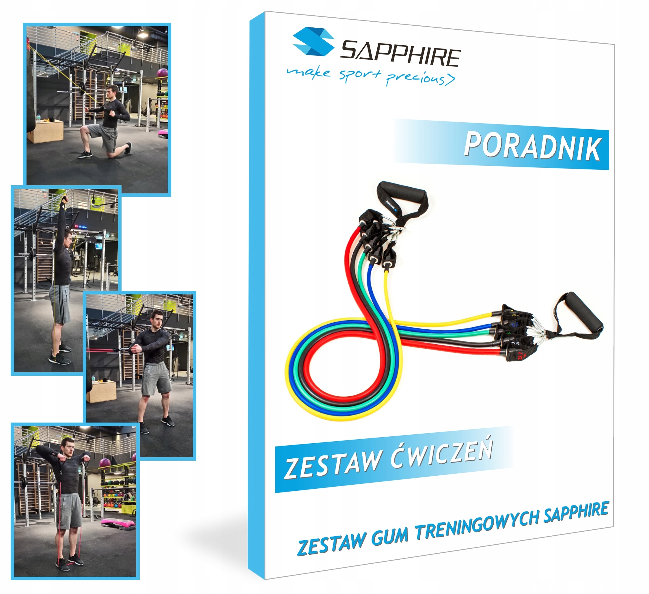 Zestaw gum treningowych Sapphire SG-014 z kategorii Ekspandery i gumy, marka Sapphire