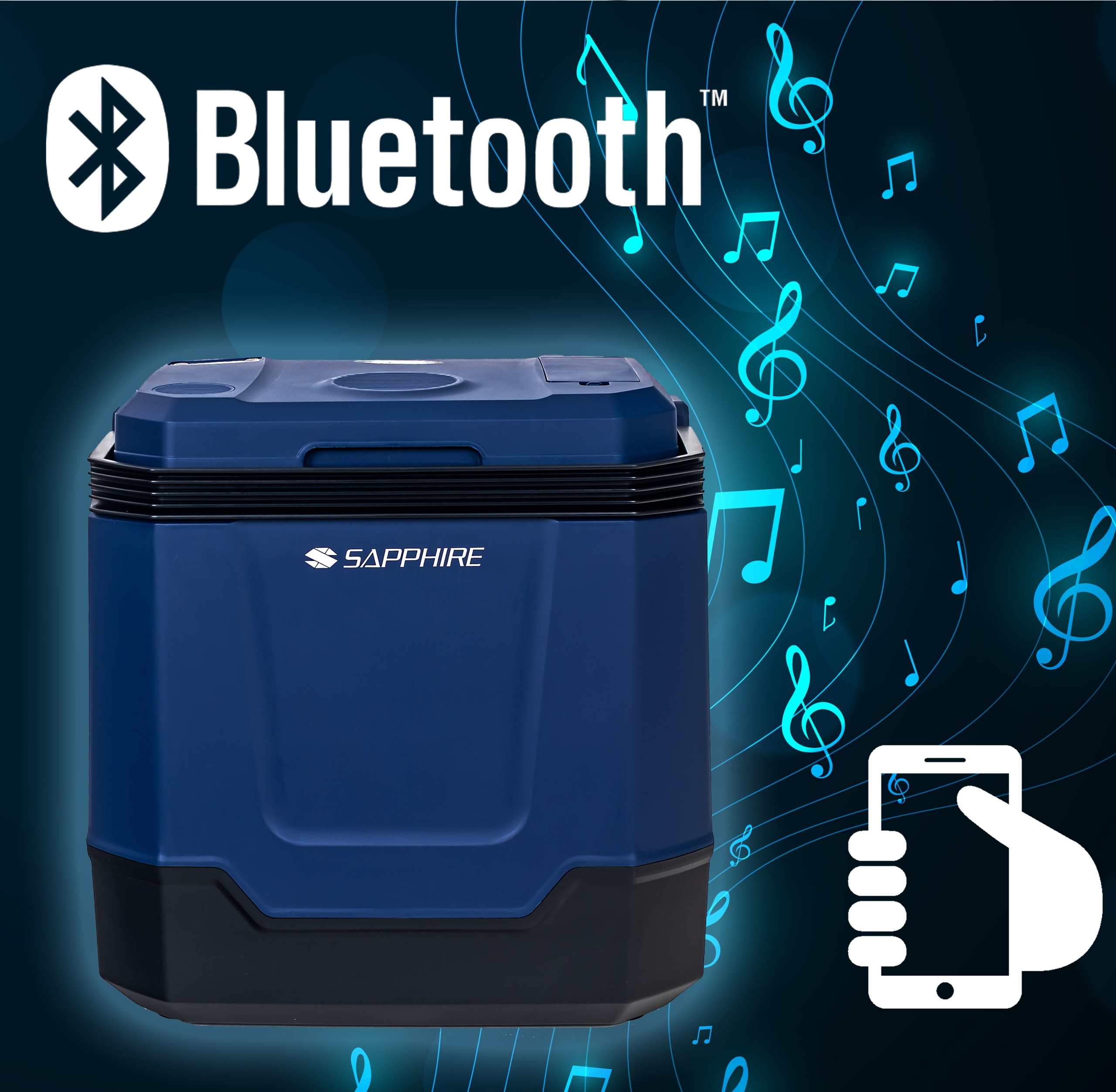 Lodówka turystyczna Sapphire ST-1033L z głośnikiem 33l 12V/230V Bluetooth Lodówka turystyczna Sapphire ST-1033L z głośnikiem 33l 12V/230V Bluetooth