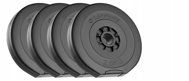 Zestaw obciążeń Sapphire Solid 68 kg z ławką xg025