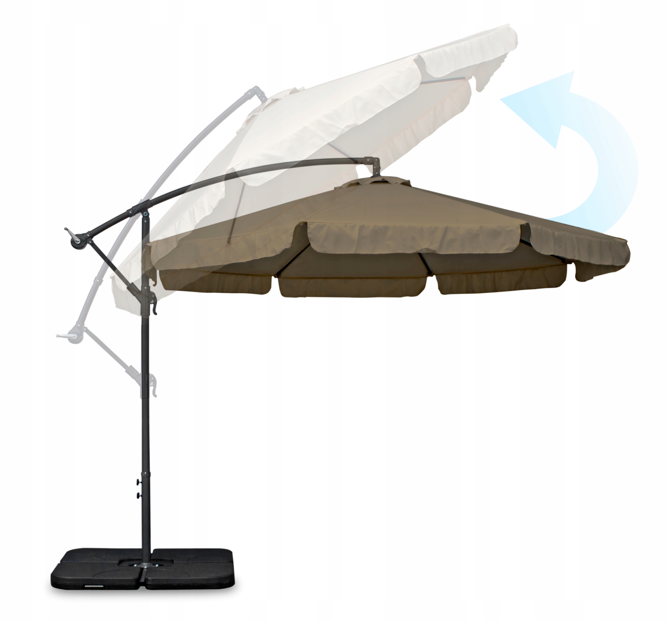 Duży parasol ogrodowy Sapphire ST-2020 Capri 350 cm