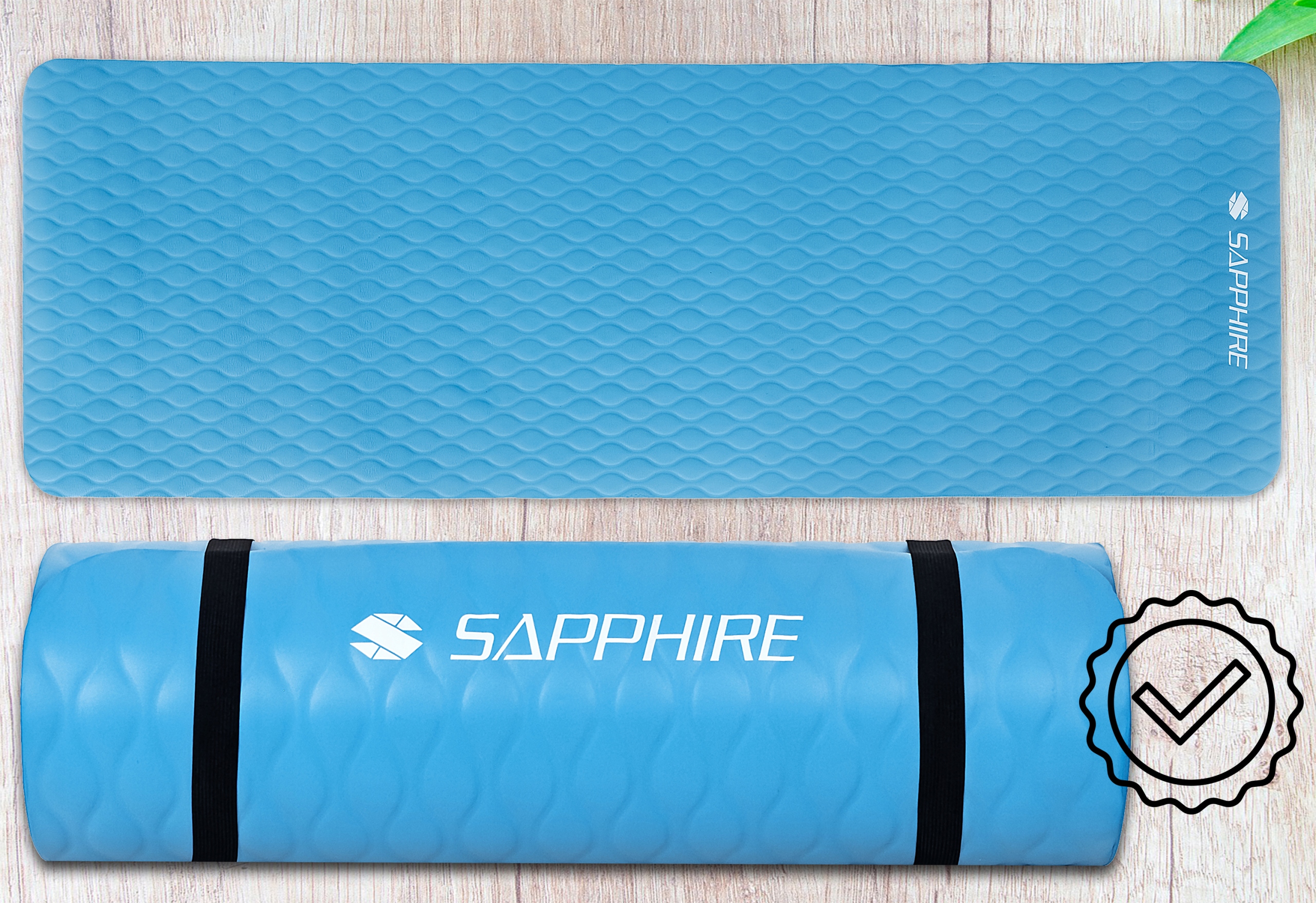 Mata do ćwiczeń Sapphire SG-1130 15 mm - niebieska Mata do ćwiczeń Sapphire SG-1130 15 mm - niebieska
