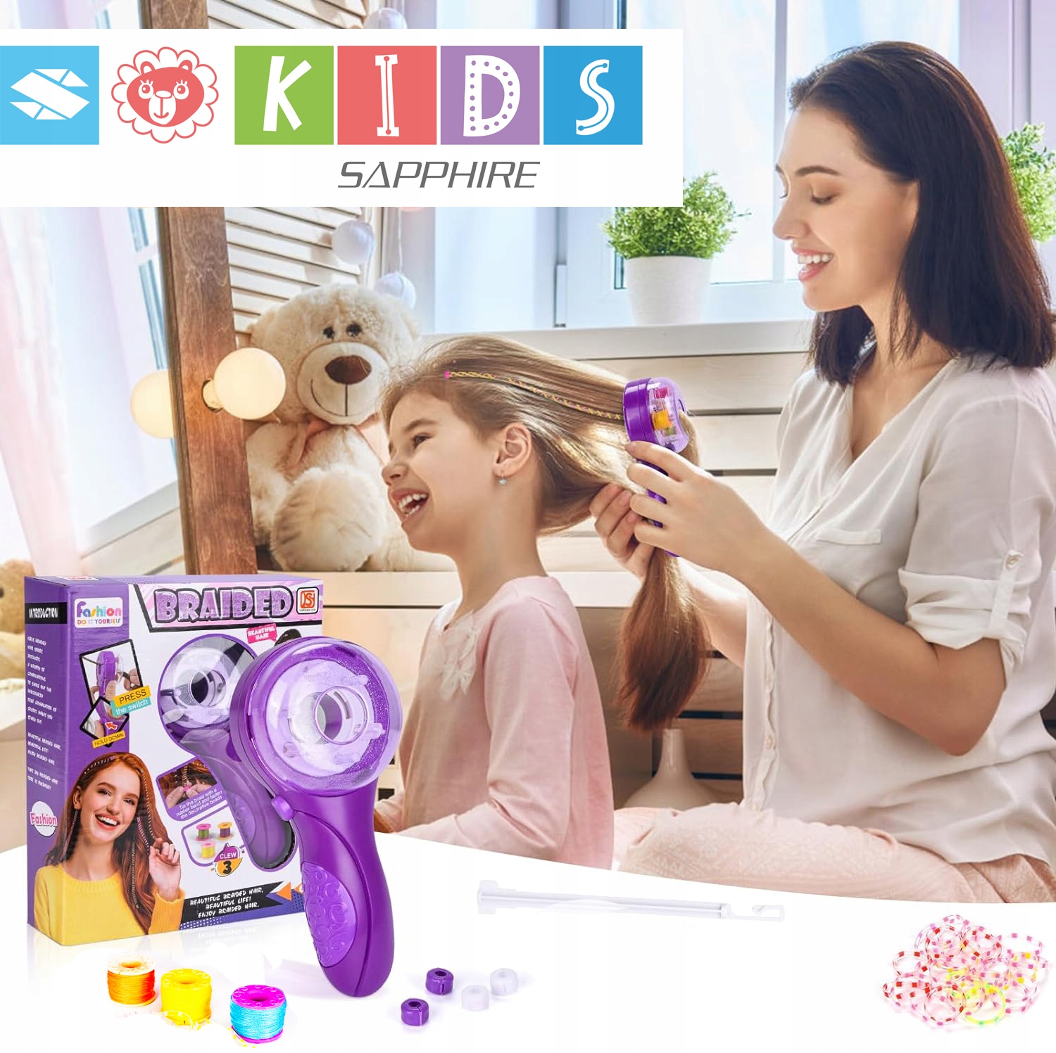 Zaplatarka do włosów Sapphire Kids SK-109