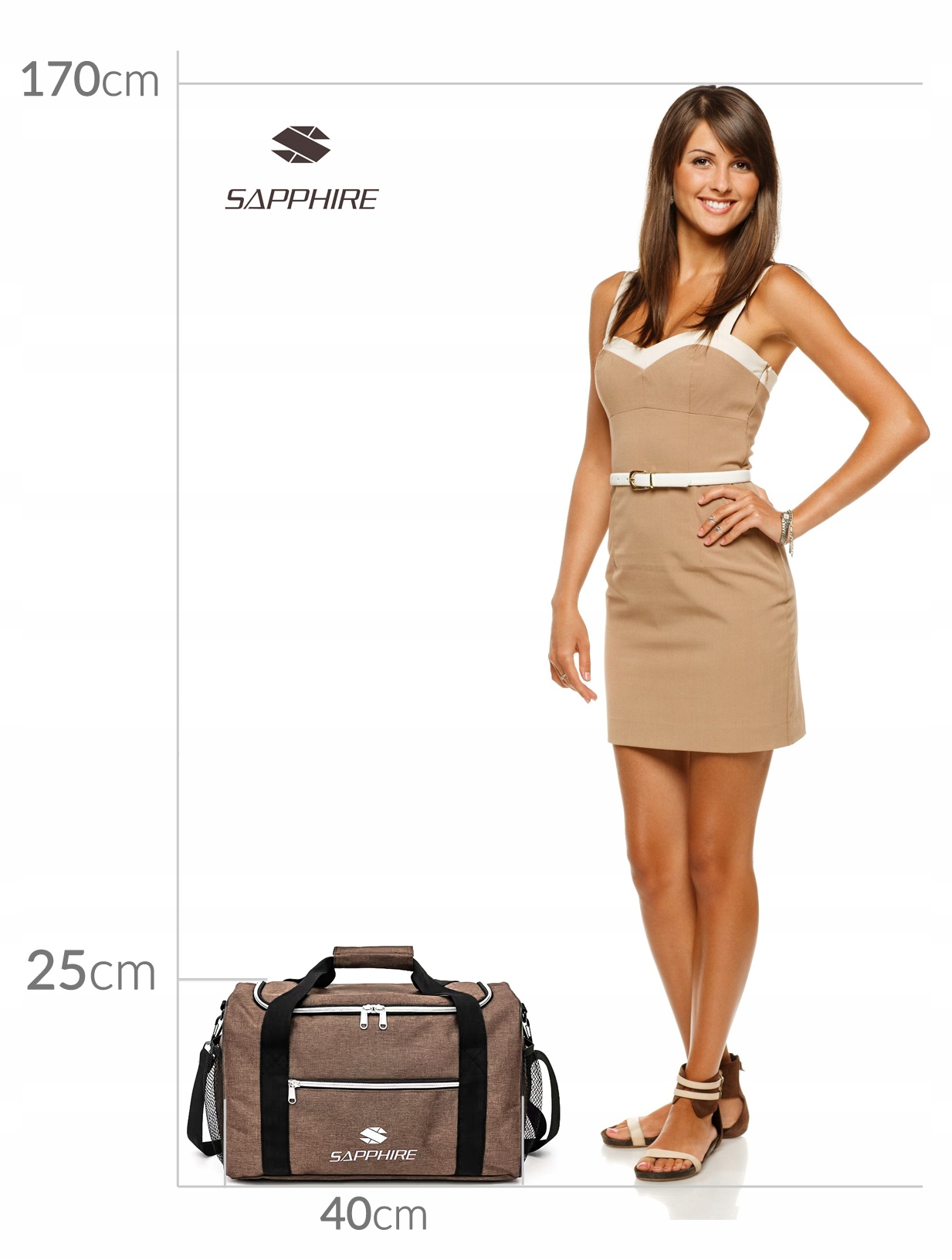 Torba podróżna Sapphire ST-130 - beżowa