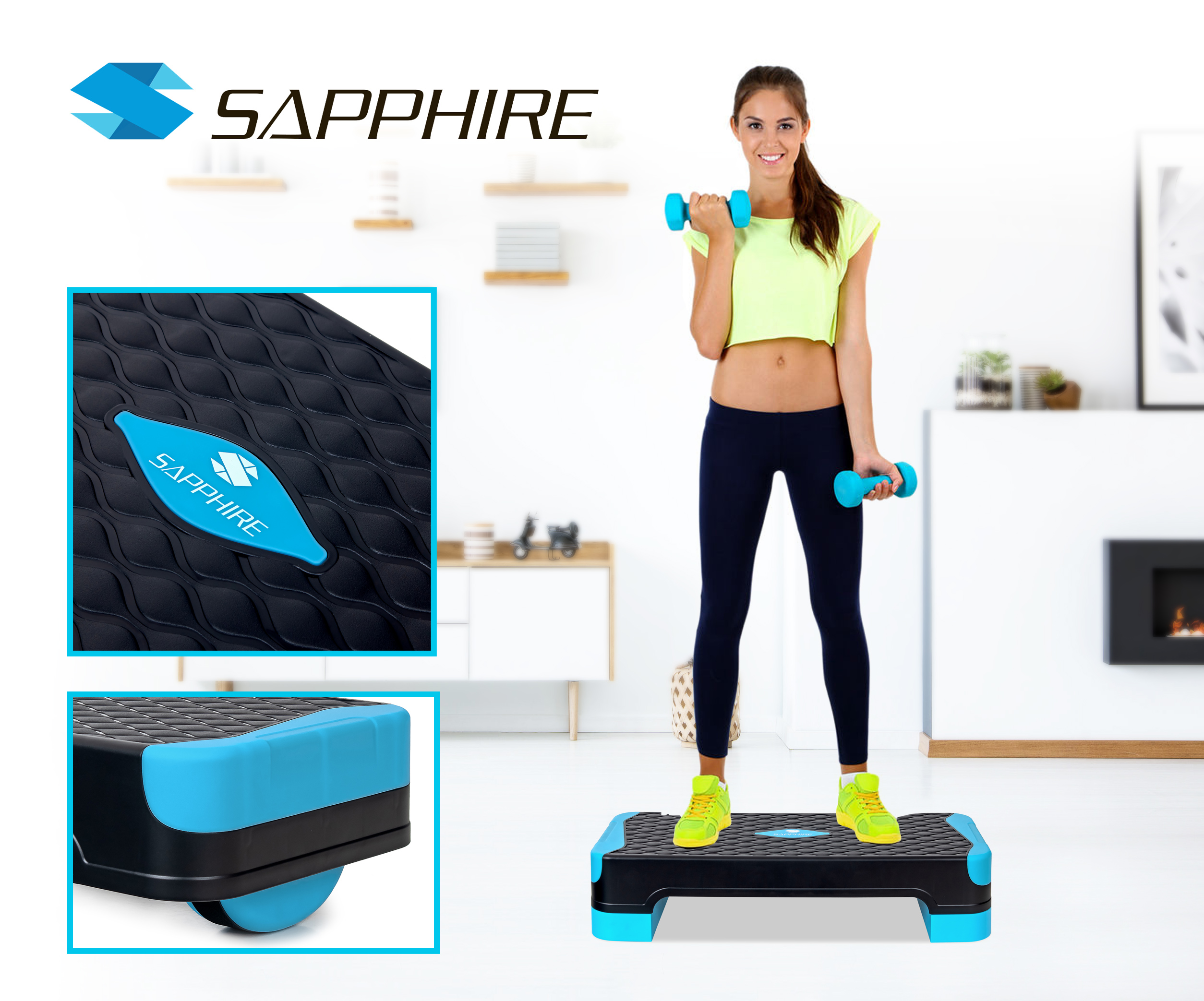 Step fitness dwustopniowy balansujący 2w1 Sapphire SG-057