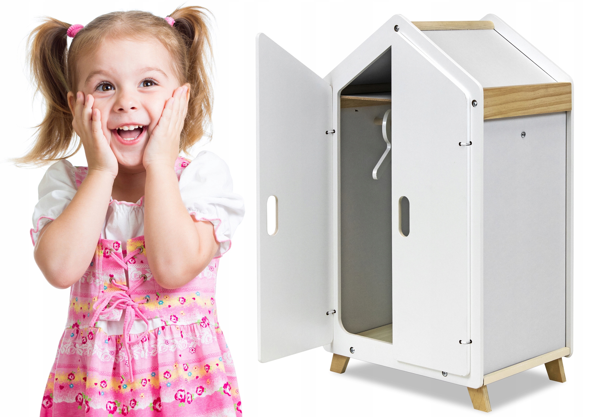 Drewniana garderoba dla lalek Sapphire Kids SK-46