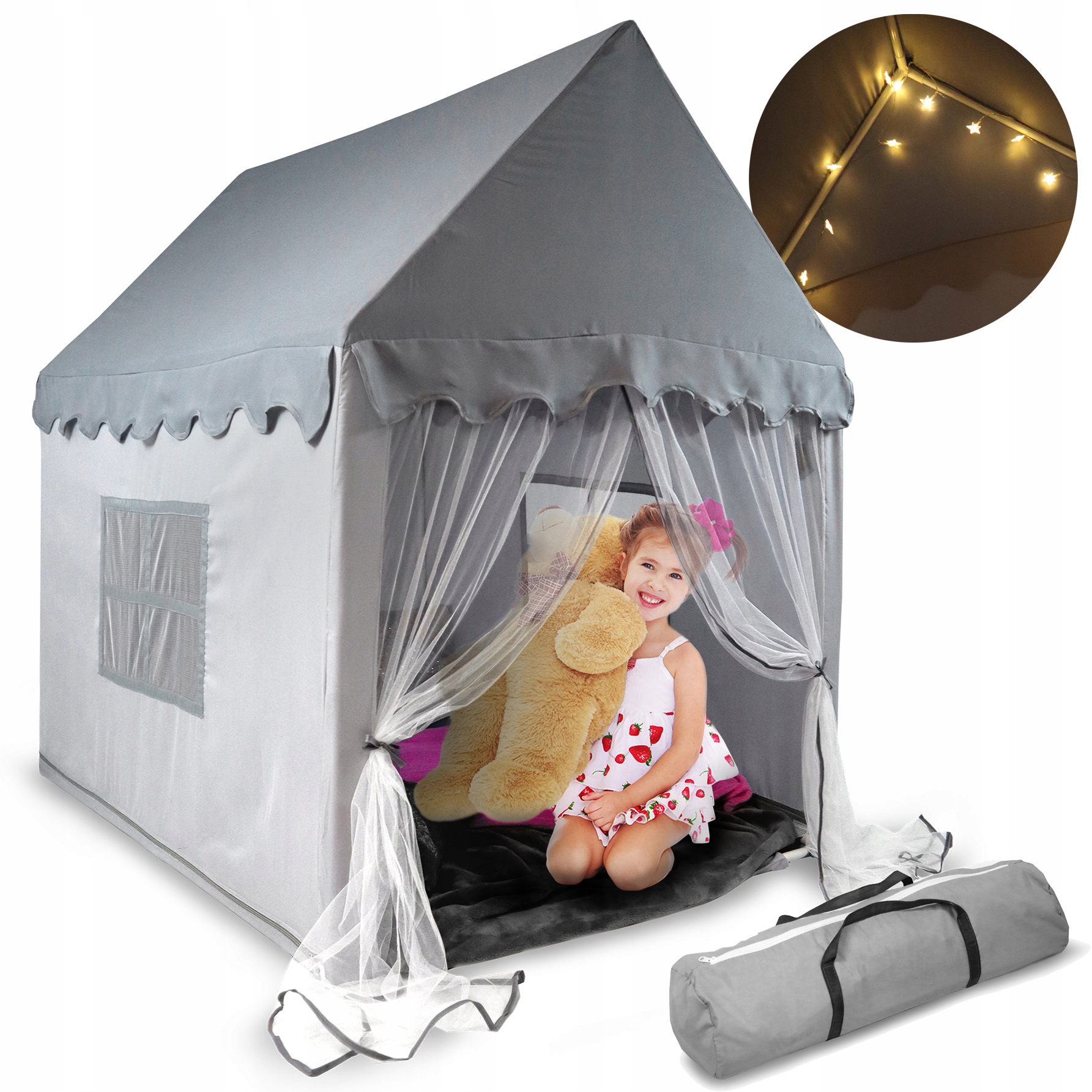 Namiot Dla Dzieci - Domek Do Zabawy - Szary