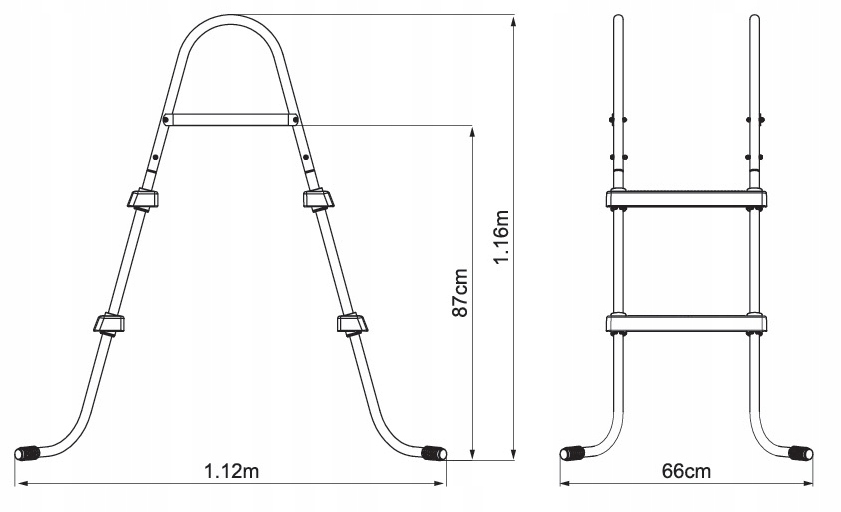 Drabinka do basenów Bestway Safety Pool Ladder 84 cm 58430