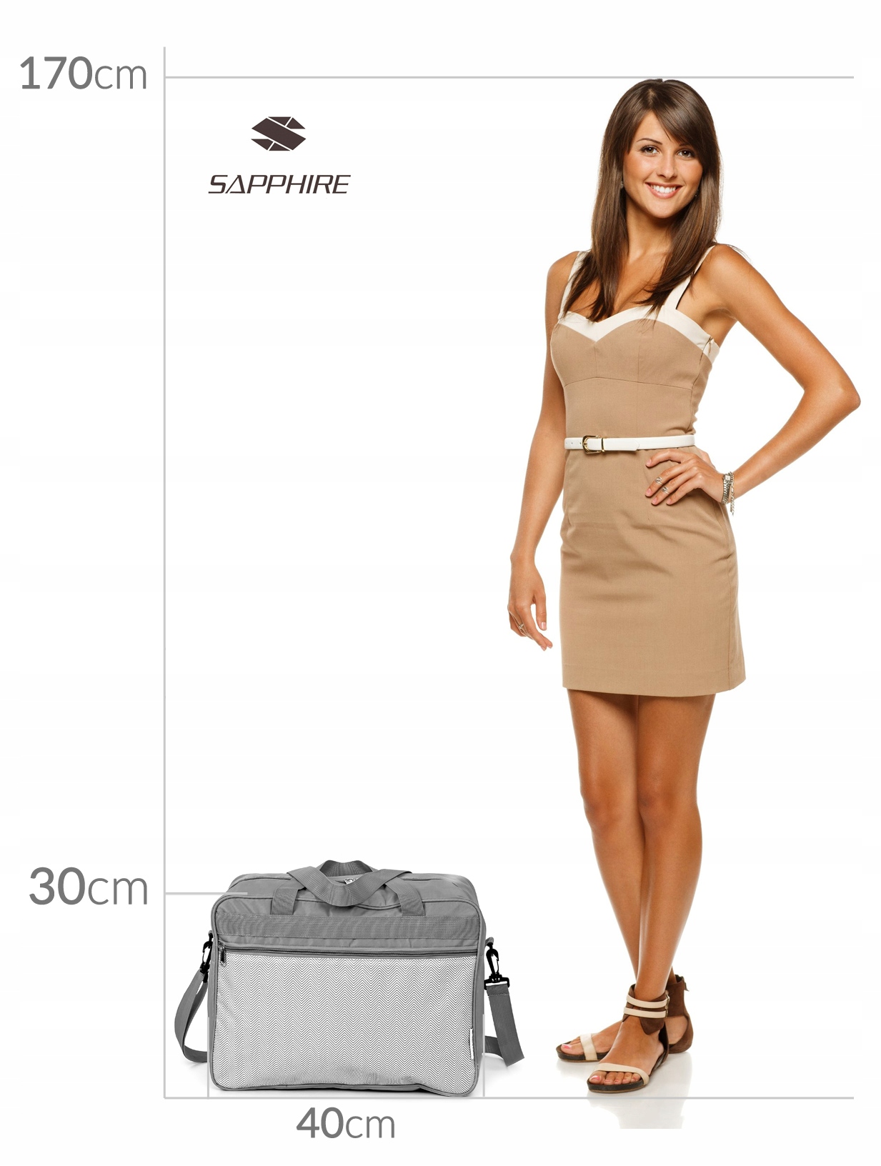 Torba podróżna Sapphire ST-141 - szara