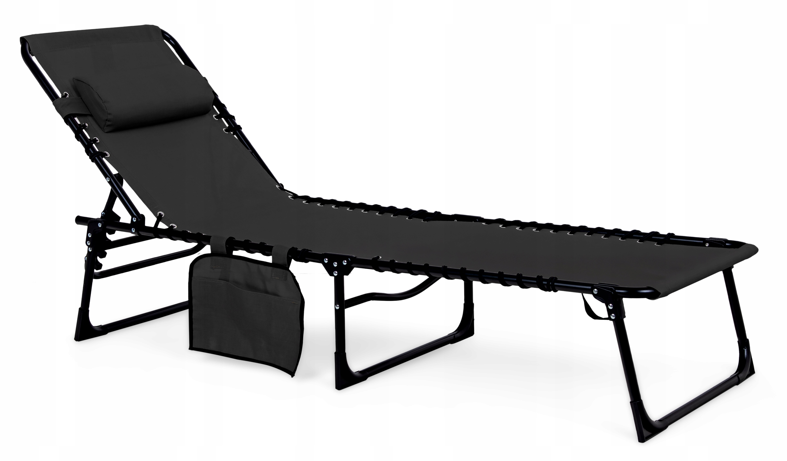 Leżak ogrodowy Riva ST-604 - czarny