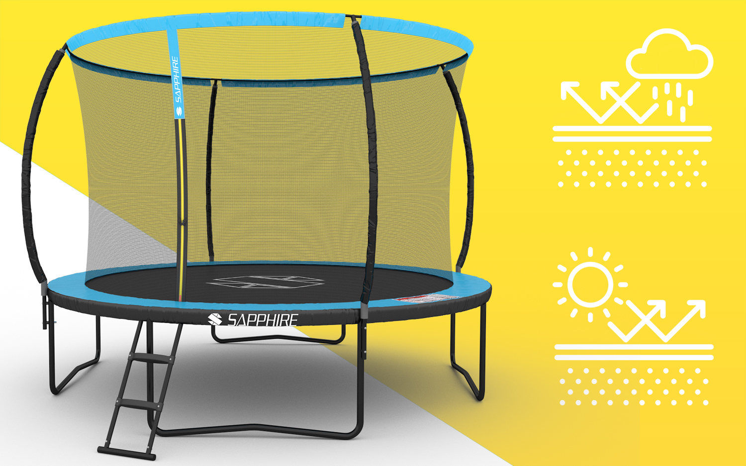 Trampolina Sapphire ST-0010W 10FT 312 cm z siatką wewnętrzną