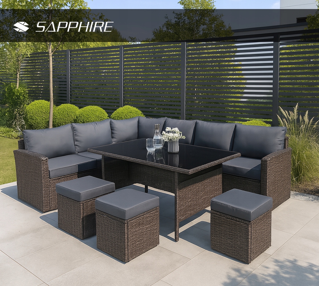 Narożnik ogrodowy z technorattanu Sapphire Verona Narożnik ogrodowy z technorattanu Sapphire Verona