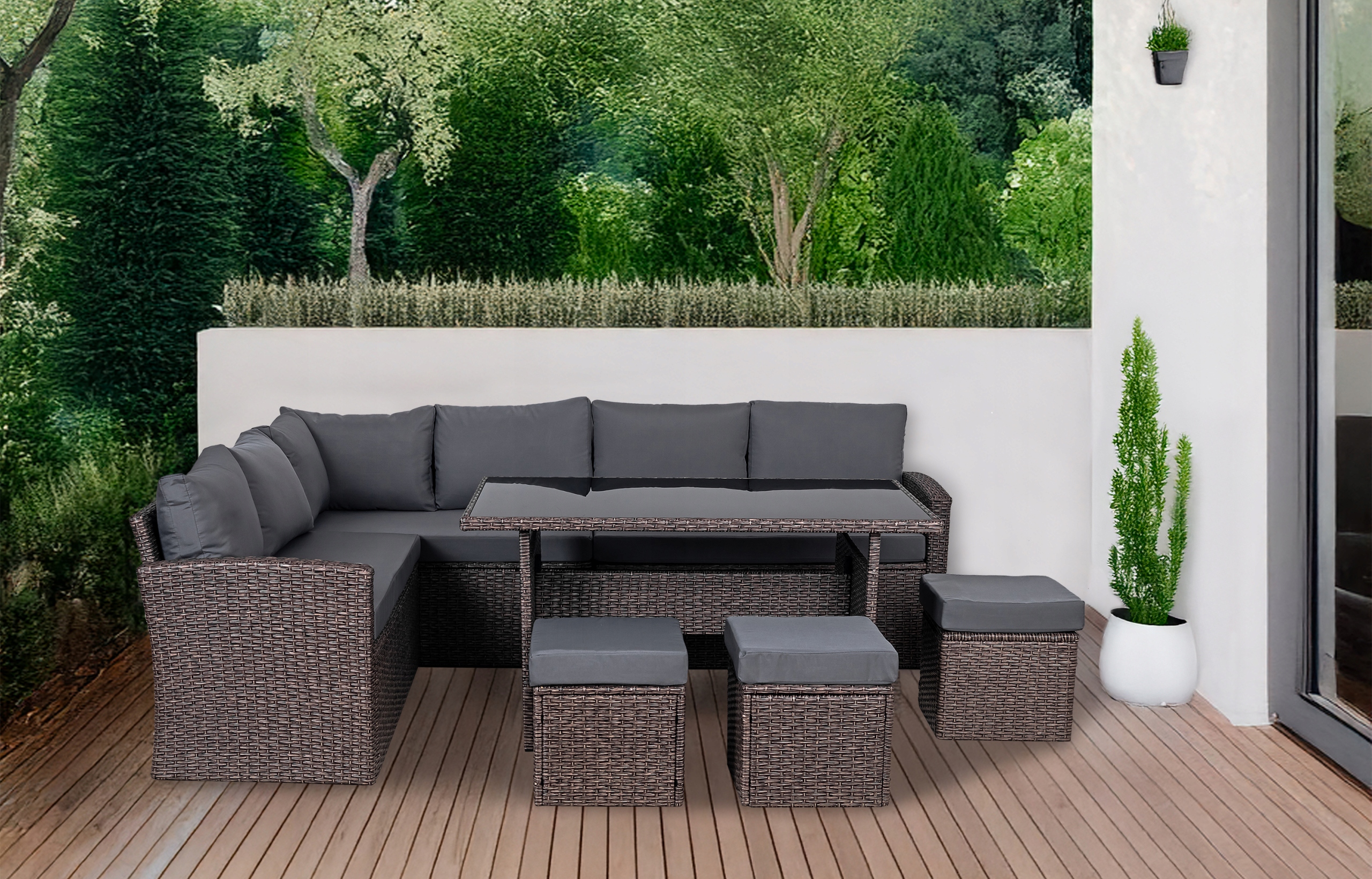 Narożnik ogrodowy z technorattanu Sapphire Verona Narożnik ogrodowy z technorattanu Sapphire Verona