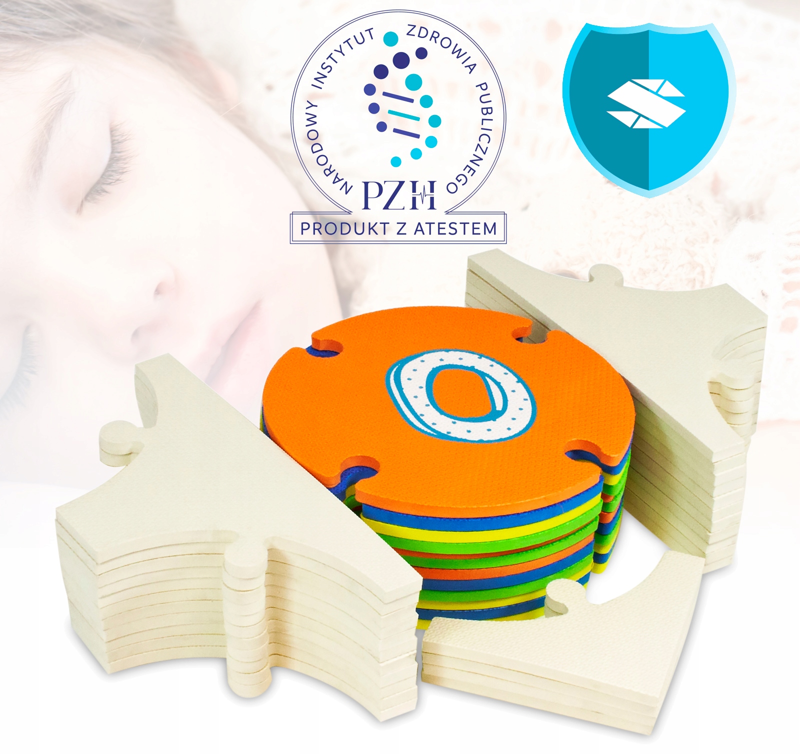 Podłogowa mata puzzle dla dzieci Sapphire Kids SK-29 - cyferki