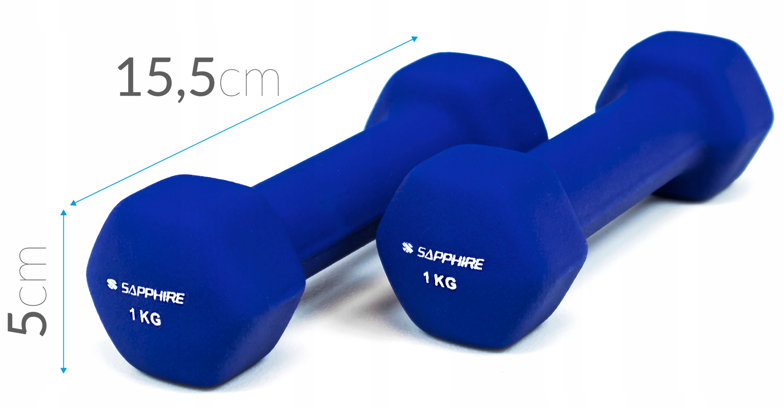Hantelki fitness Sapphire SG-1101DV 2x1 kg