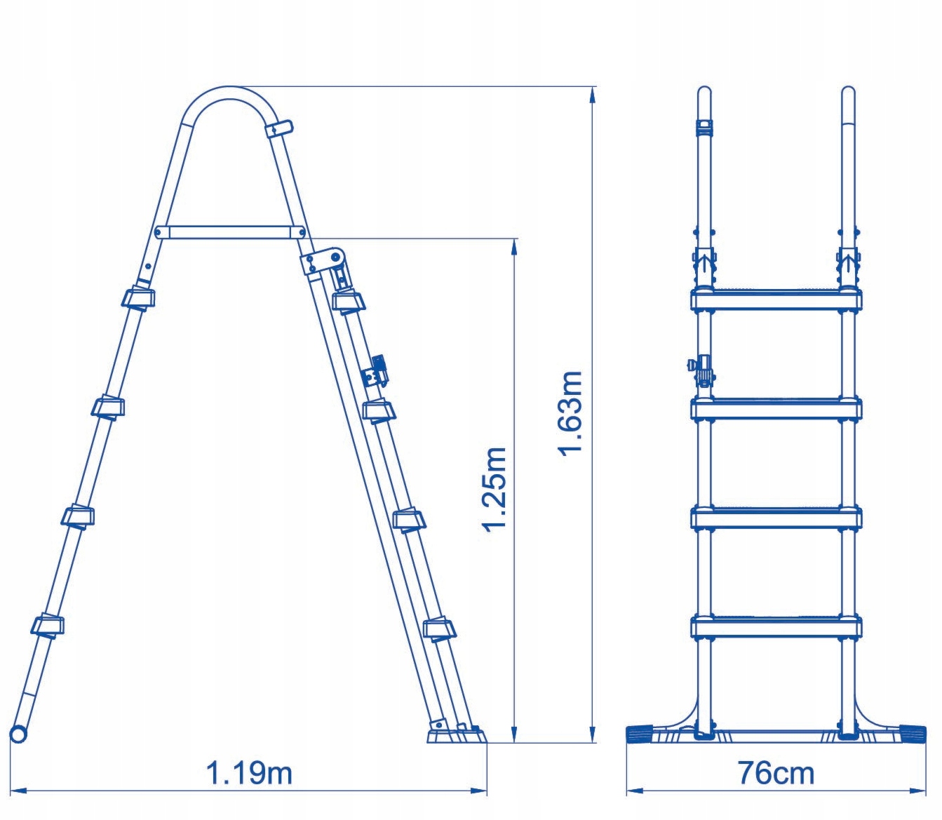 Drabinka do basenów Bestway Safety Pool Ladder 122 cm 58331