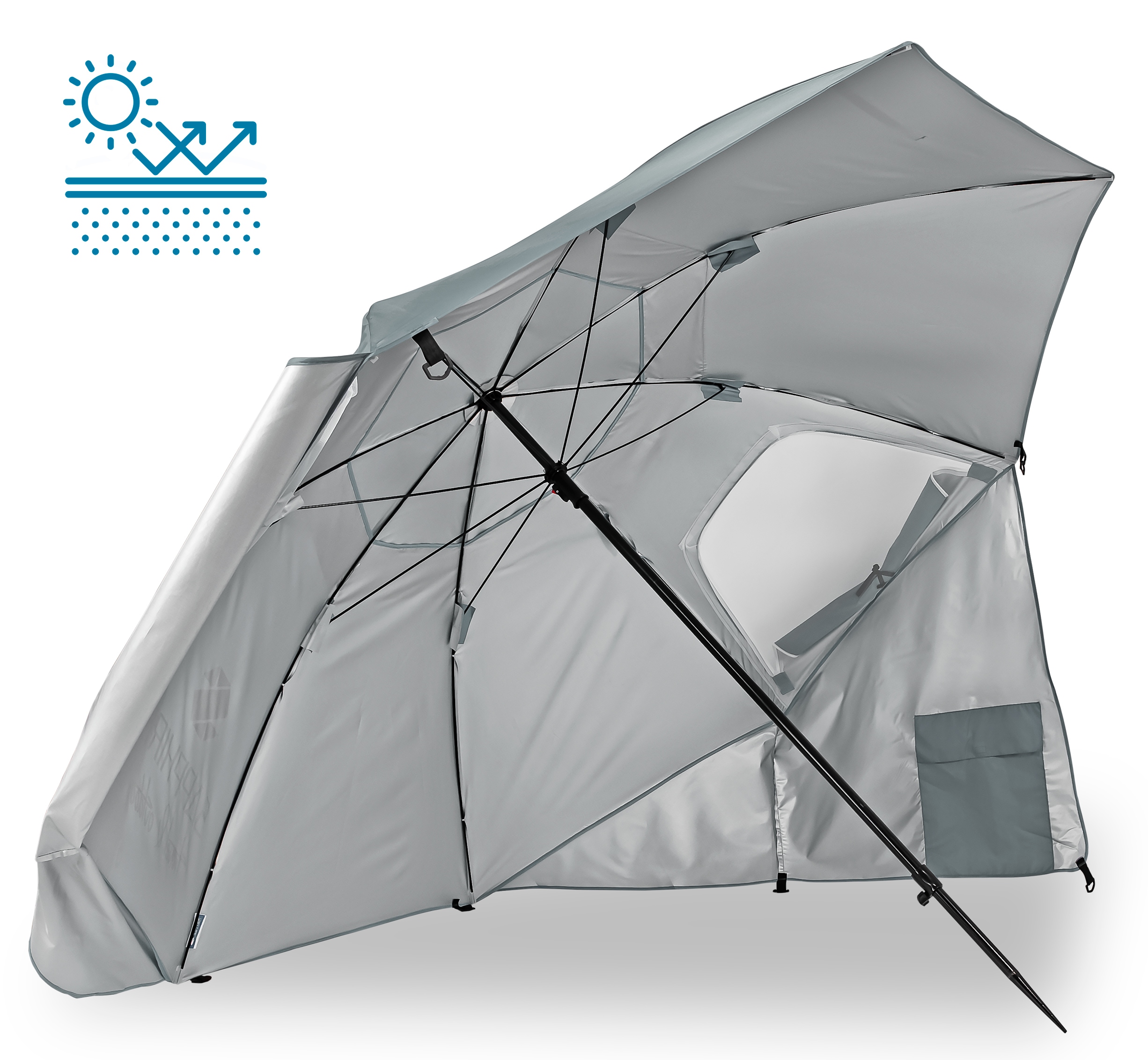 Parasol plażowy Sapphire ST-007 240 cm szary