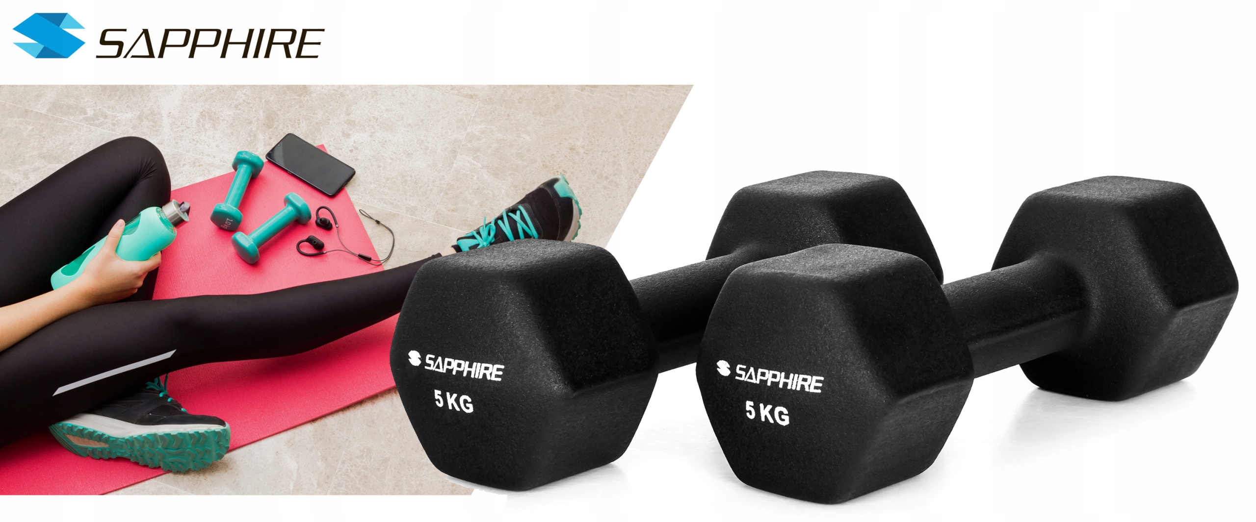 Hantelki fitness Sapphire SG-1105DV 2x5 kg