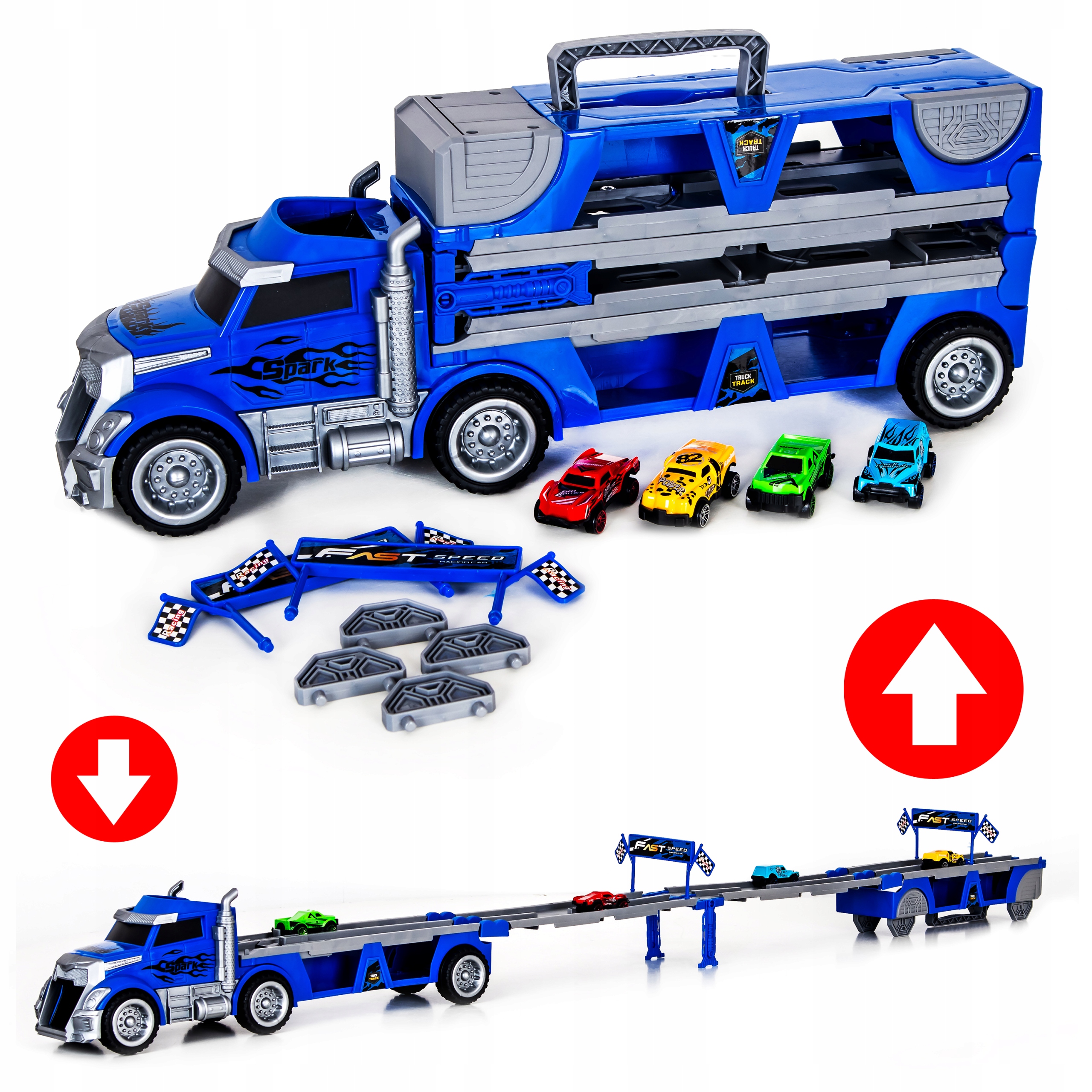 Ciężarówka-tor z autkami Sapphire Kids SK-116