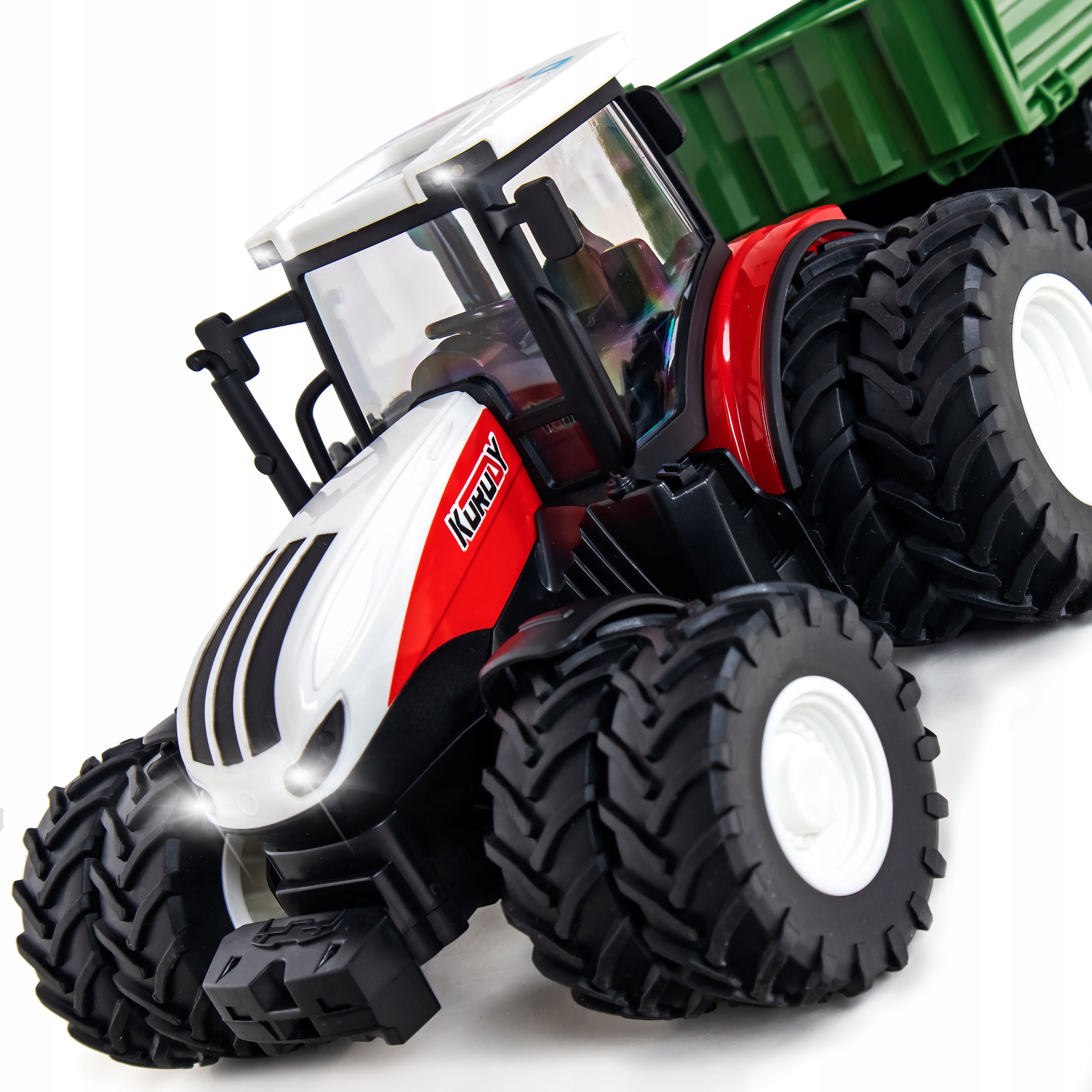 Zdalnie sterowany traktor z przyczepą LED Sapphire Kids SK-83