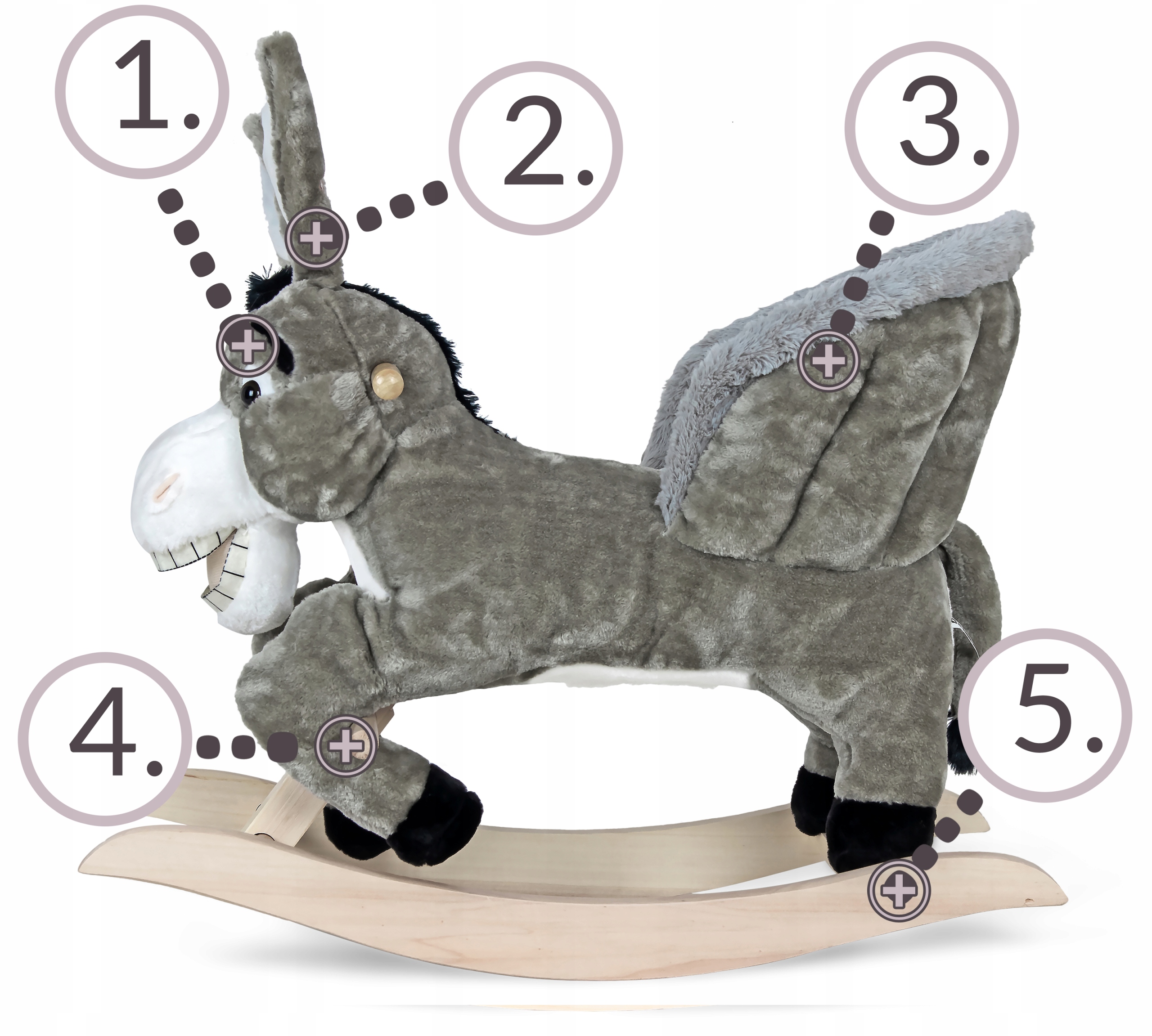 Konik bujany Sapphire Kids SK-41 - interaktywny osiołek