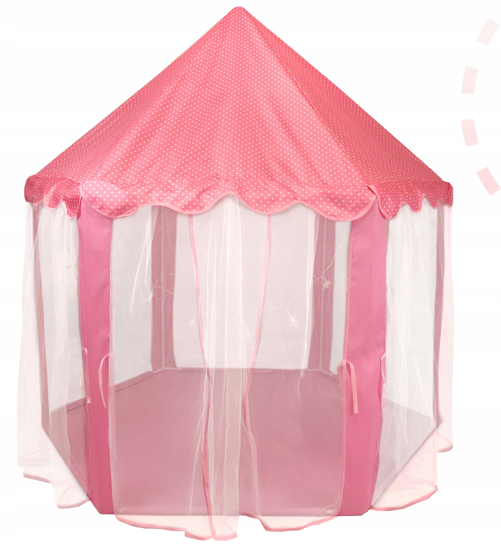 Namiot dla dzieci Pałac - Zamek z lampkami LED - różowy 