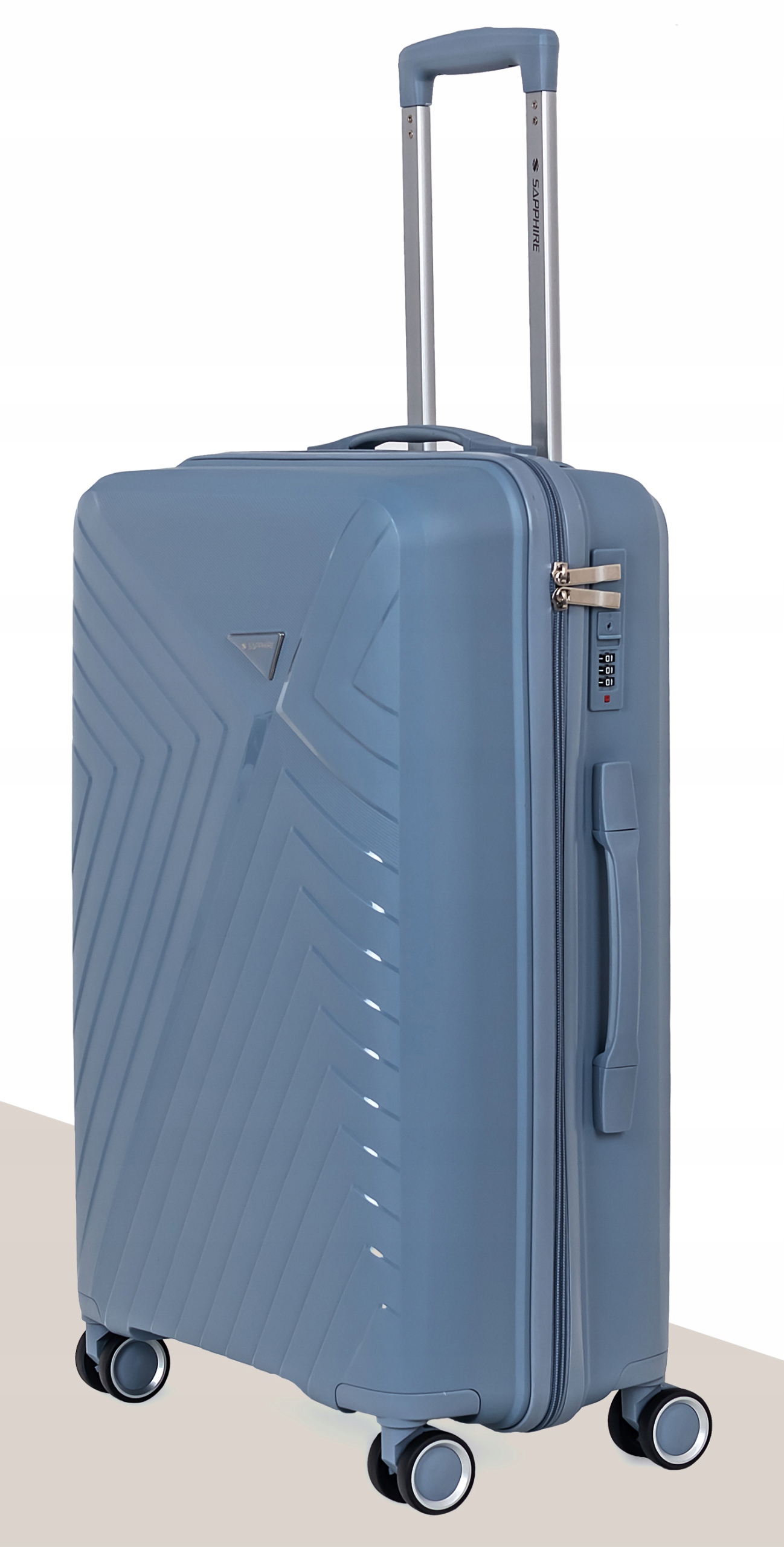 Walizka na kółkach twarda Sapphire ST-3030P czarna - średnia M Walizka na kółkach twarda Sapphire ST-3030P czarna - średnia M