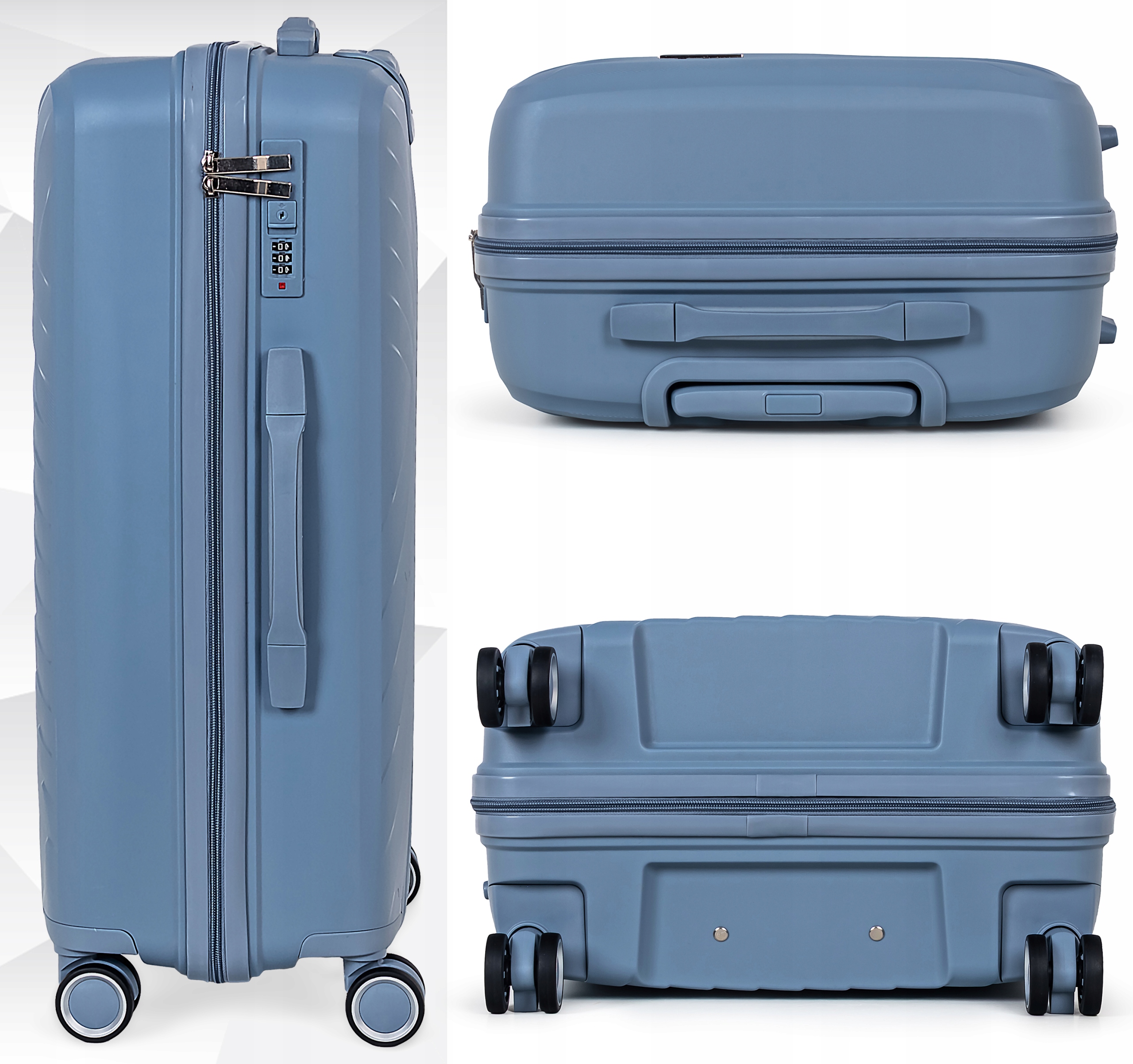 Walizka na kółkach twarda Sapphire ST-3030P czarna - średnia M Walizka na kółkach twarda Sapphire ST-3030P czarna - średnia M
