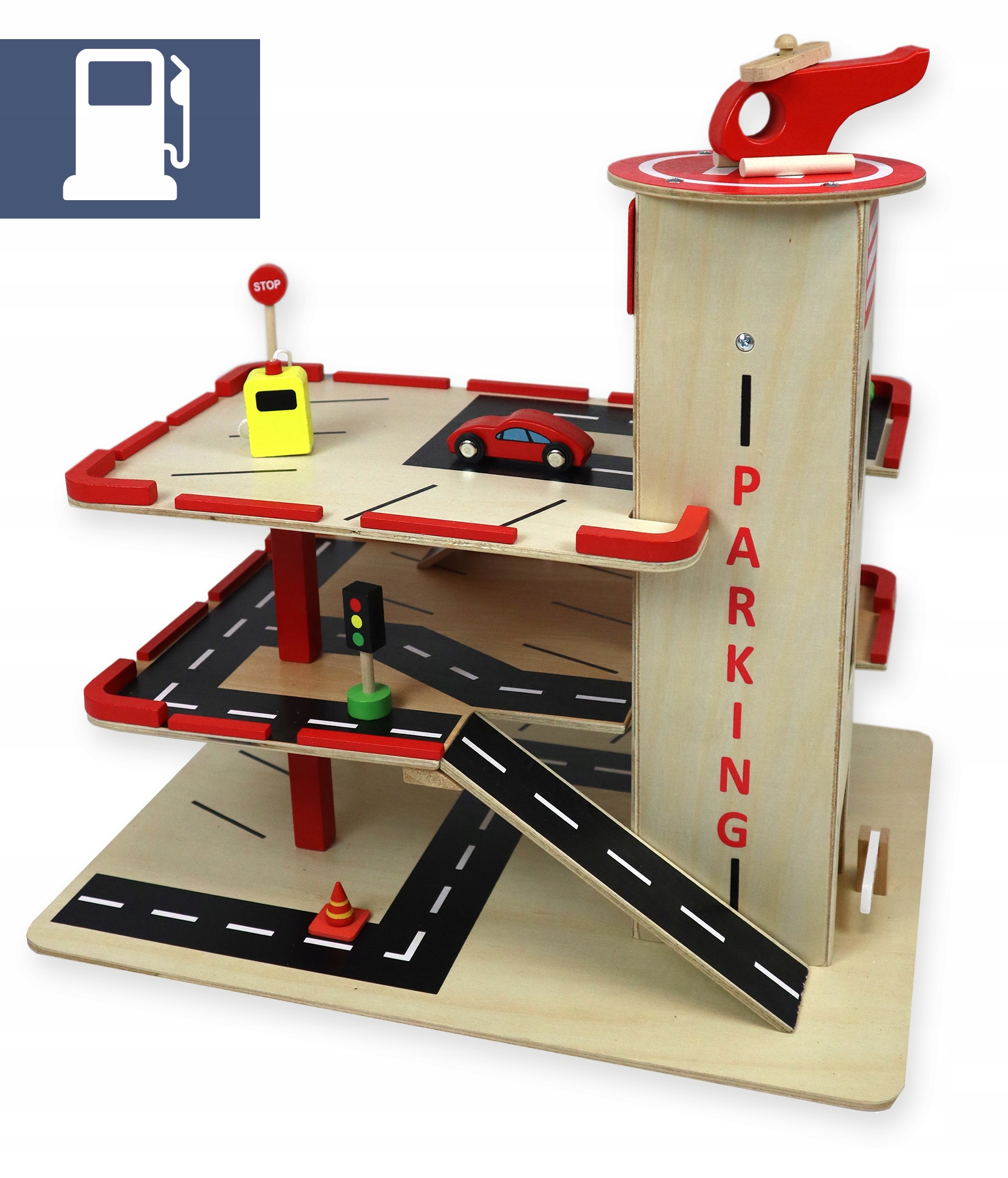 Drewniany parking z windą Sapphire Kids SK-48 Drewniany parking z windą Sapphire Kids SK-48