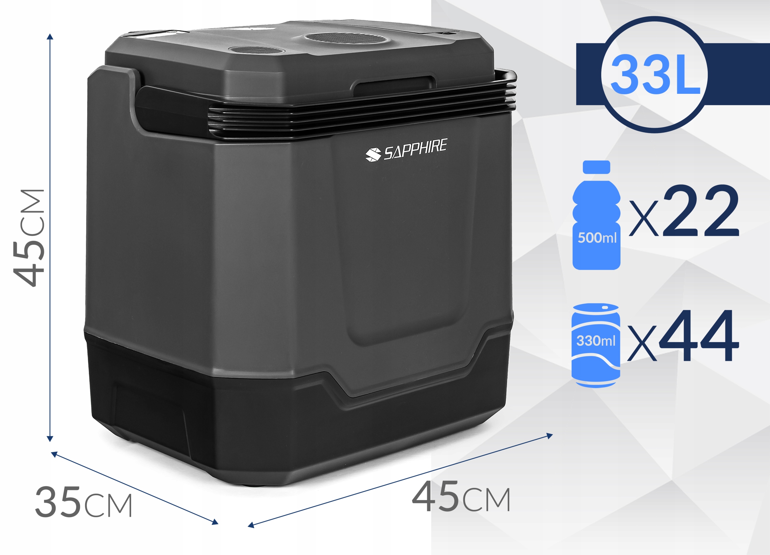 Lodówka turystyczna Sapphire ST-1033L z głośnikiem 33l 12V/230V Bluetooth Lodówka turystyczna Sapphire ST-1033L z głośnikiem 33l 12V/230V Bluetooth