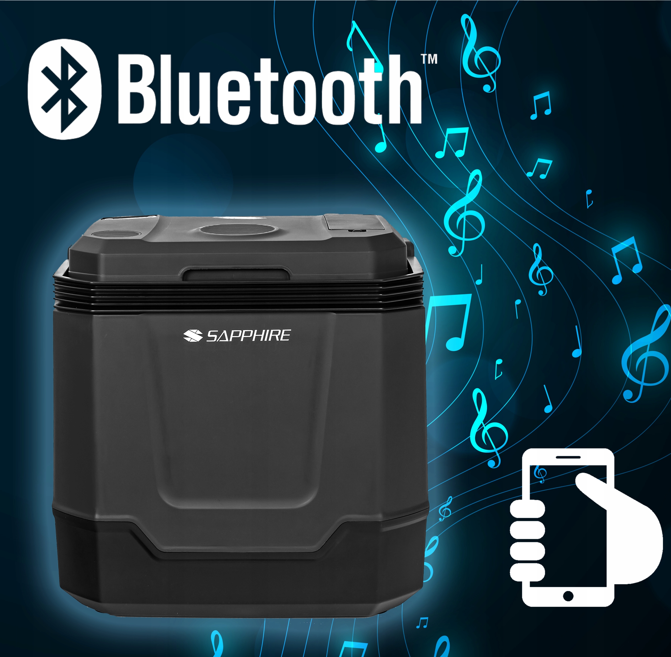 Lodówka turystyczna Sapphire ST-1033L z głośnikiem 33l 12V/230V Bluetooth Lodówka turystyczna Sapphire ST-1033L z głośnikiem 33l 12V/230V Bluetooth