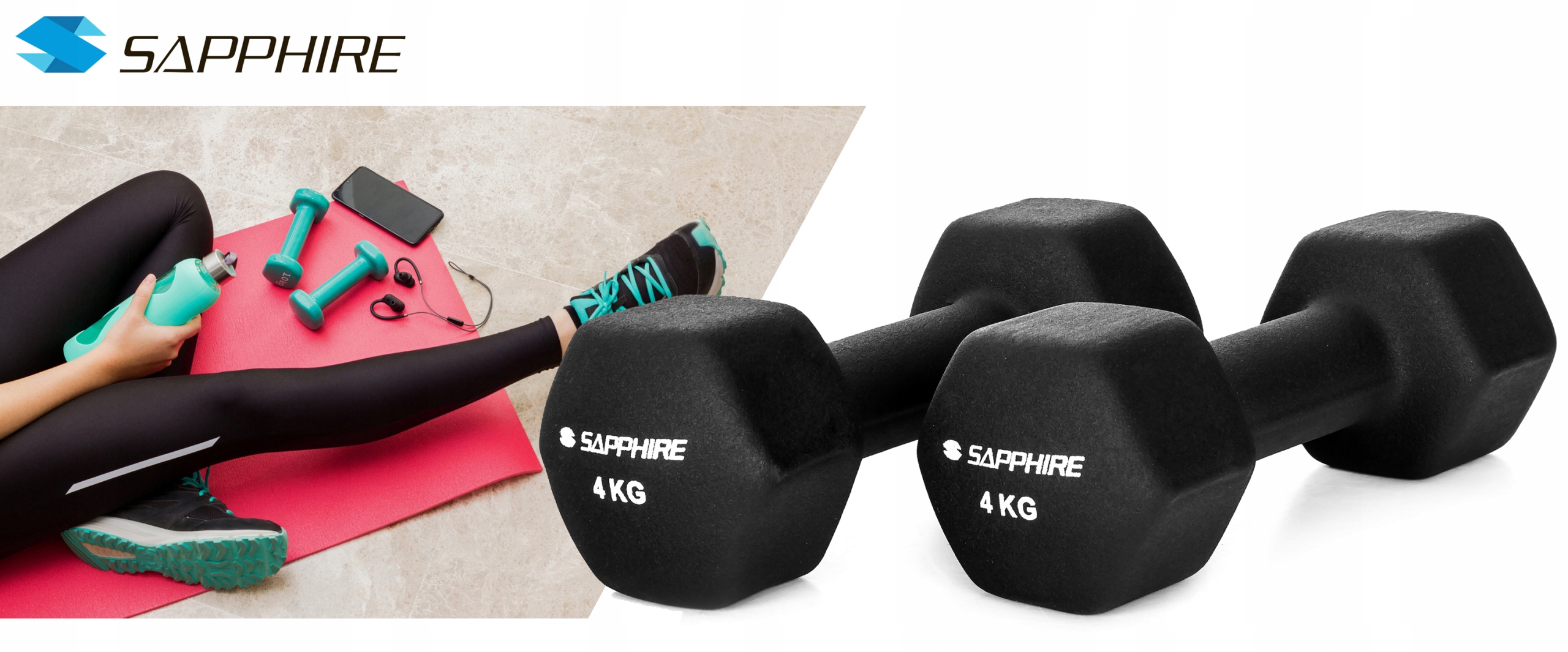 Hantelki fitness Sapphire SG-1104DV 2x4 kg