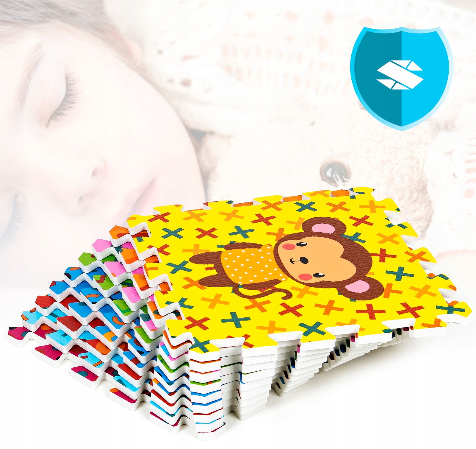 Podłogowa mata puzzle dla dzieci Sapphire Kids SK-87 - ZOO