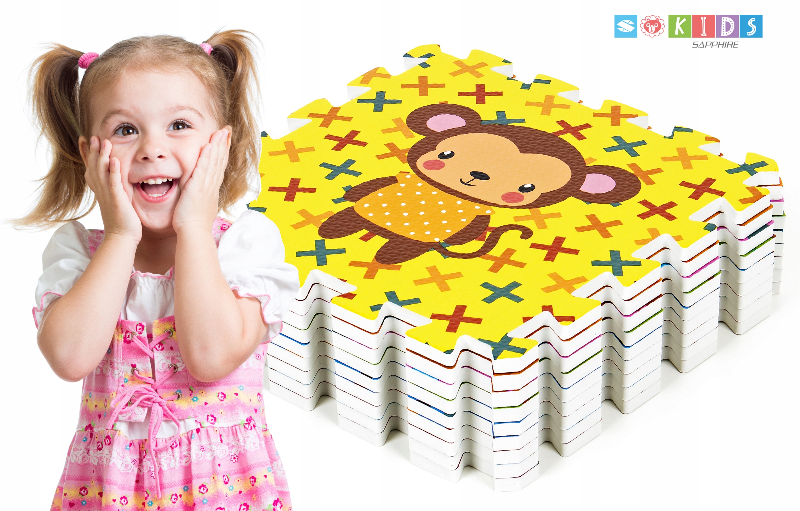 Podłogowa mata puzzle dla dzieci Sapphire Kids SK-87 - ZOO