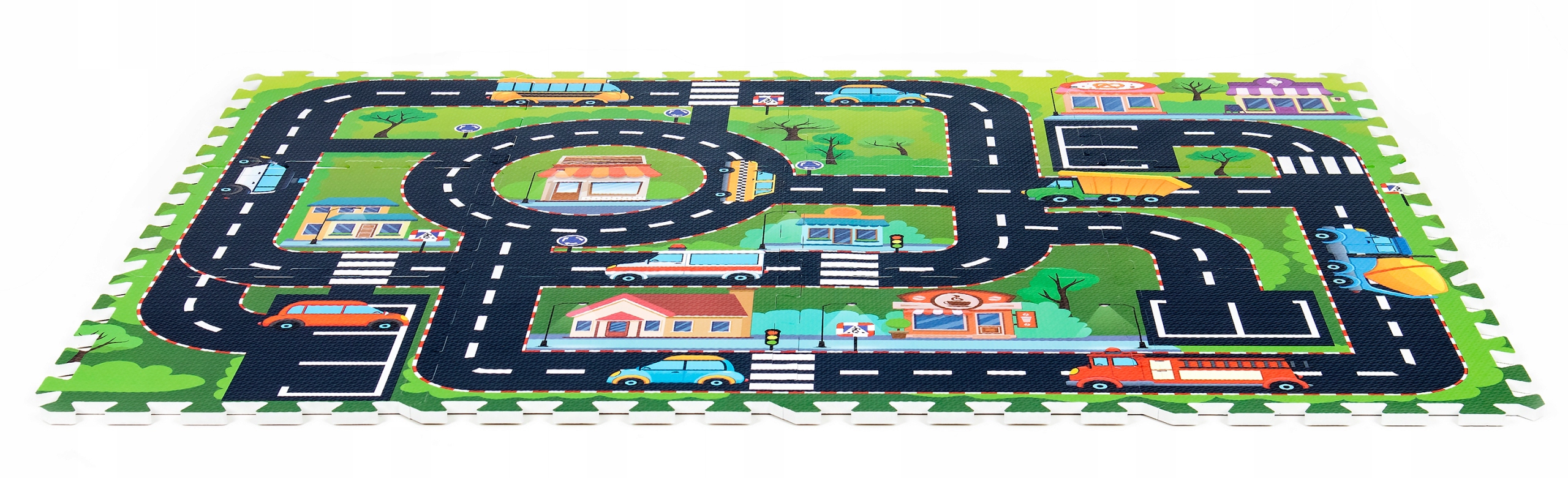 Podłogowa mata puzzle dla dzieci Sapphire Kids SK-59 - City