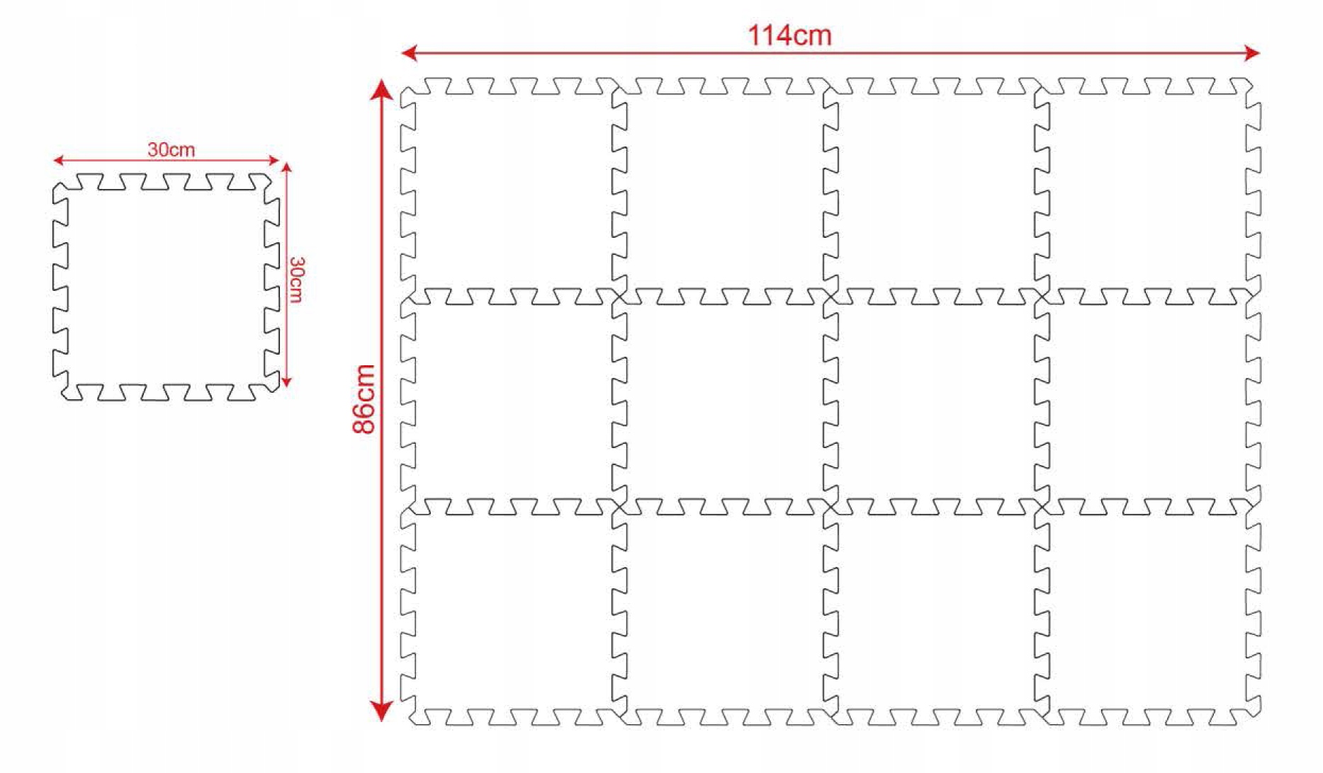 Podłogowa mata puzzle dla dzieci Sapphire Kids SK-59 - City