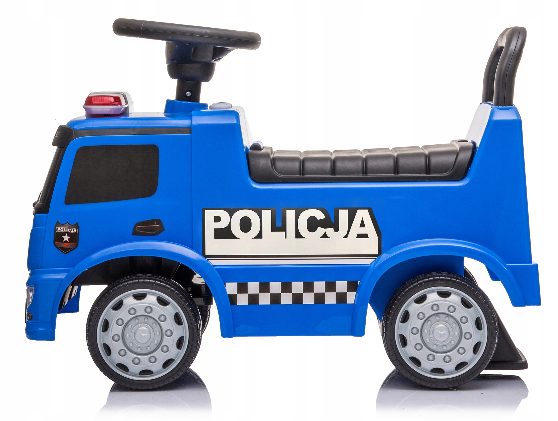 Jeździk pchacz dla dziecka Mercedes Antos Policja - niebieski