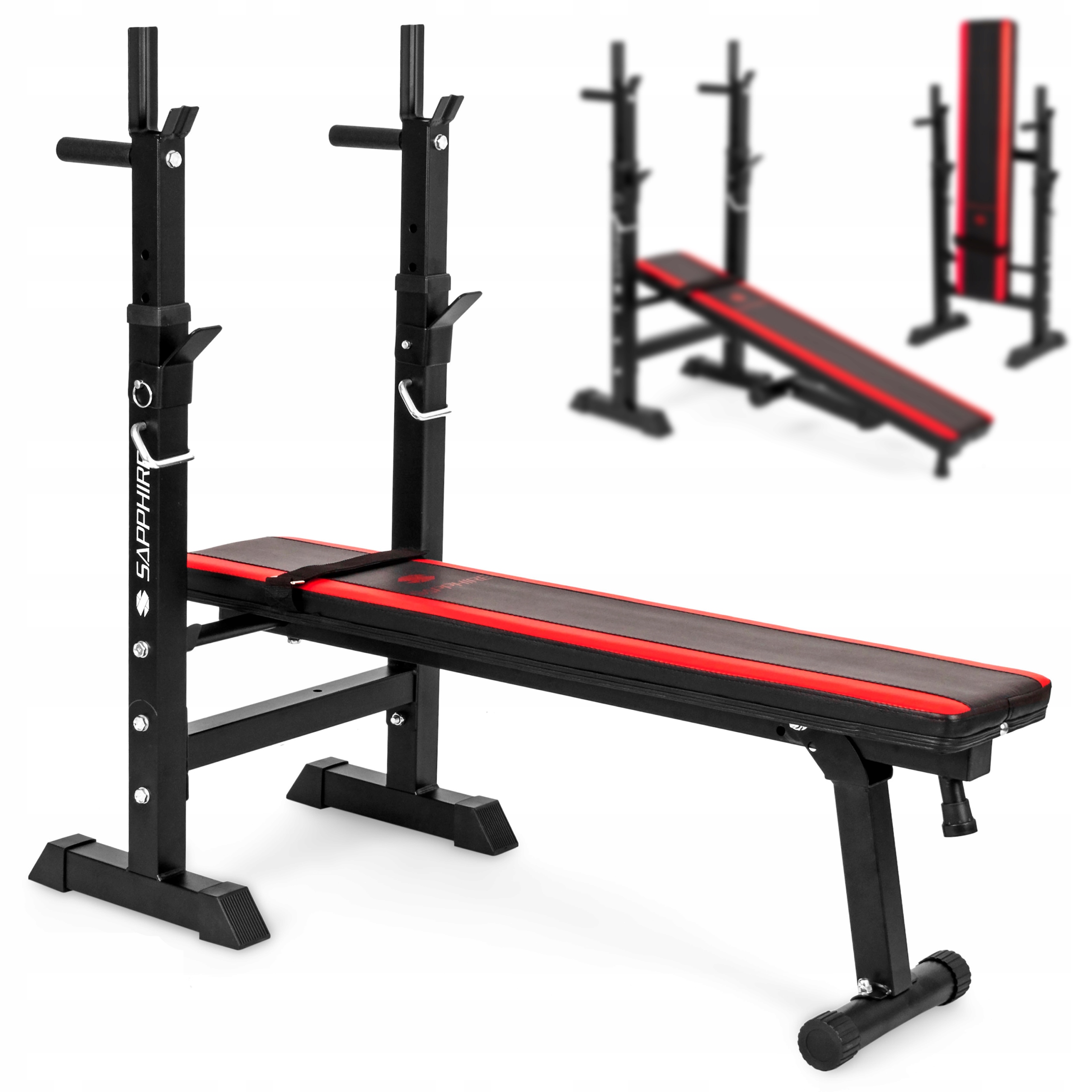 Zestaw obciążeń Sapphire Solid 134 kg z ławką xg025 Zestaw obciążeń Sapphire Solid 134 kg z ławką xg025