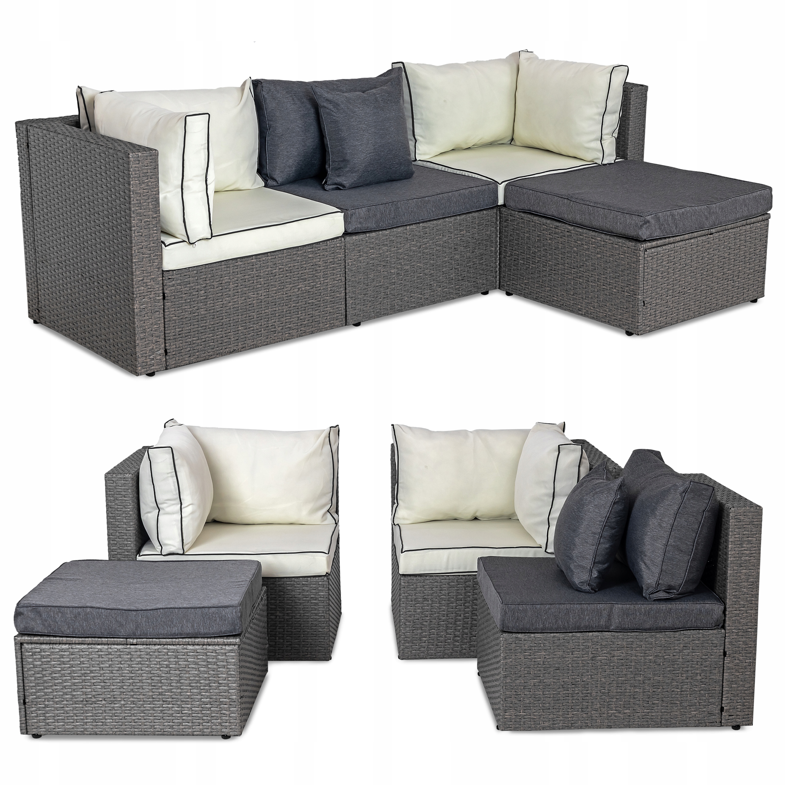 Narożnik ogrodowy z technorattanu Sapphire ST-1300 Fico Narożnik ogrodowy z technorattanu Sapphire ST-1300 Fico