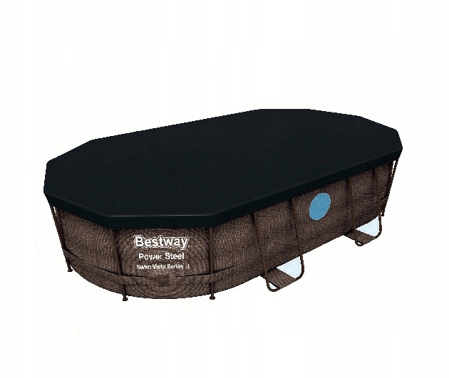 Basen ogrodowy stelażowy Bestway Power Steel Swim Vista 56714 427x250x100cm + pompa z filtrem 58383