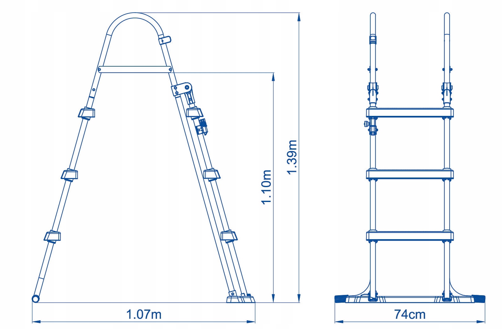 Basen ogrodowy stelażowy Bestway Power Steel Swim Vista 56714 427x250x100cm + pompa z filtrem 58383