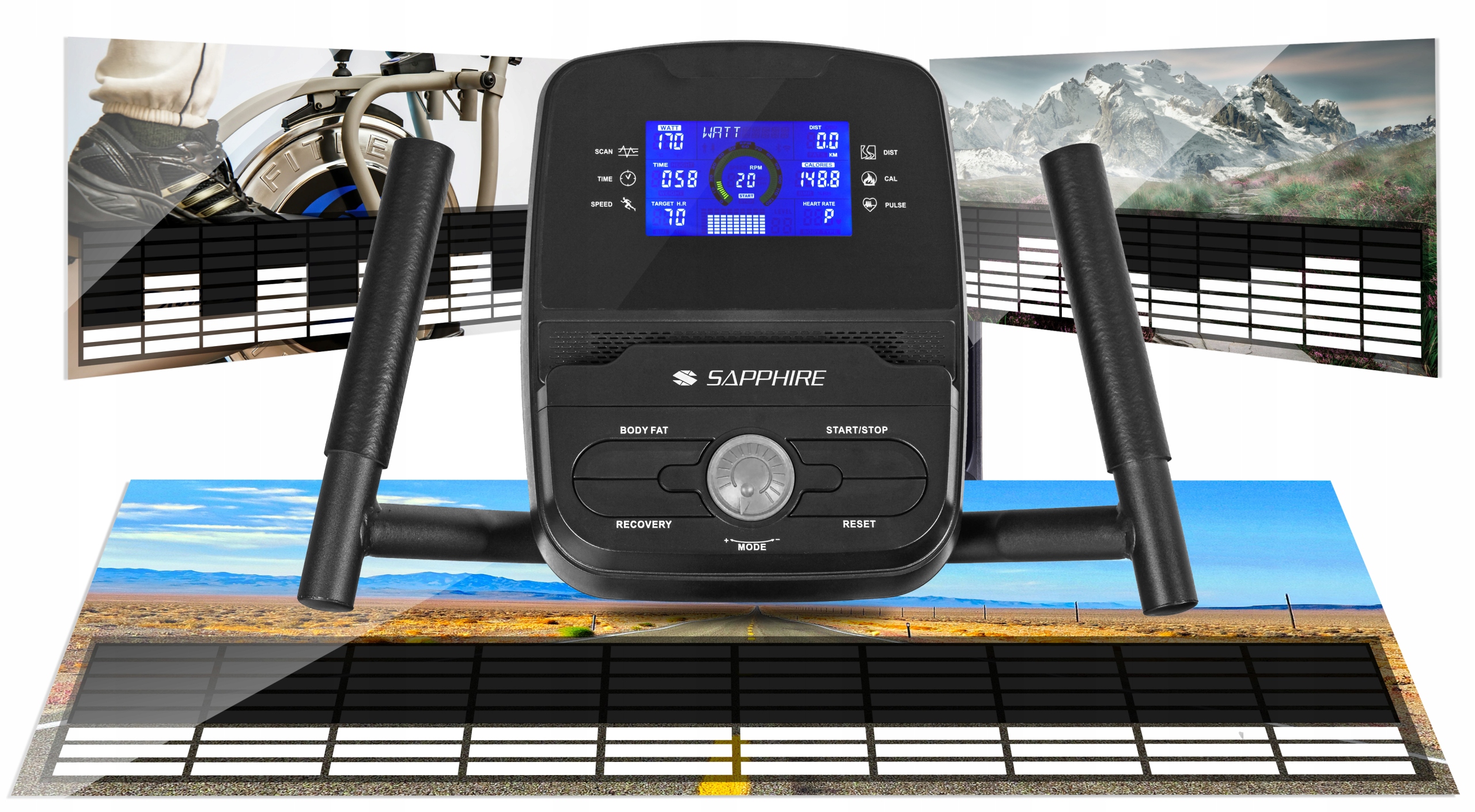Rower elektromagnetyczny poziomy Sapphire SG-9050RB SIGMA